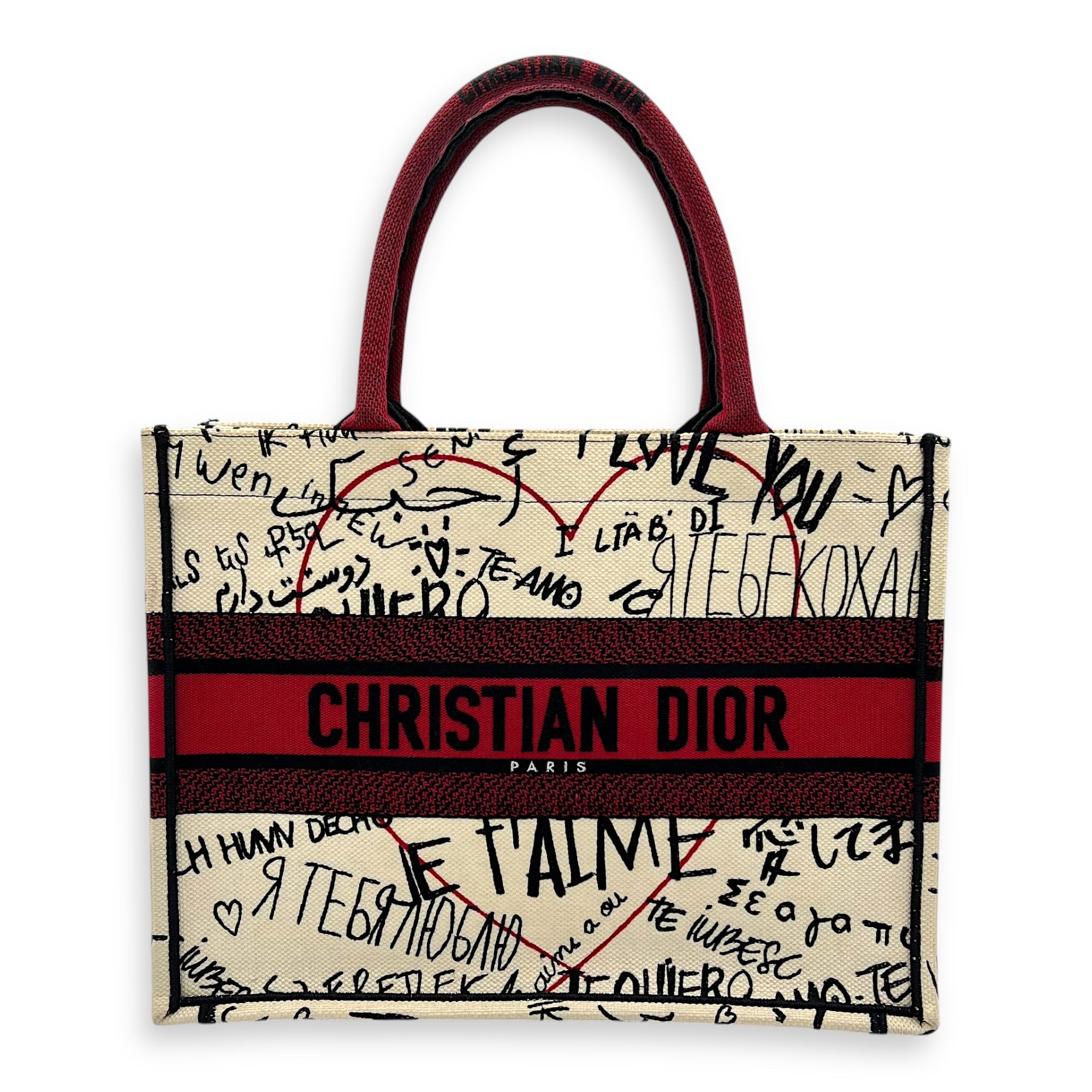 Dior Book Tote Tote Bag Medium White in Canvas C2510-008145AN