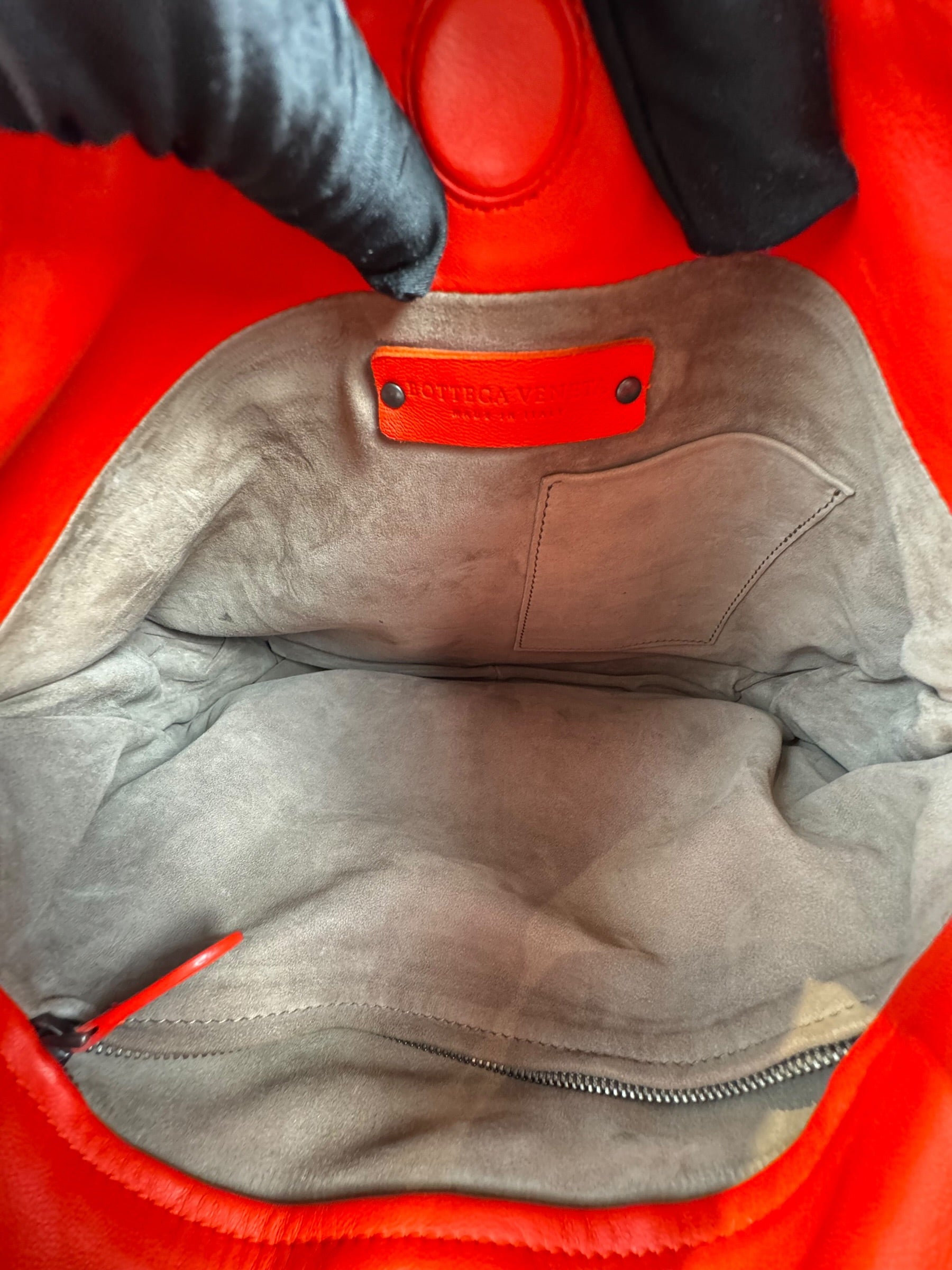 Bottega Veneta Vesuvio Interecciato Bag Red