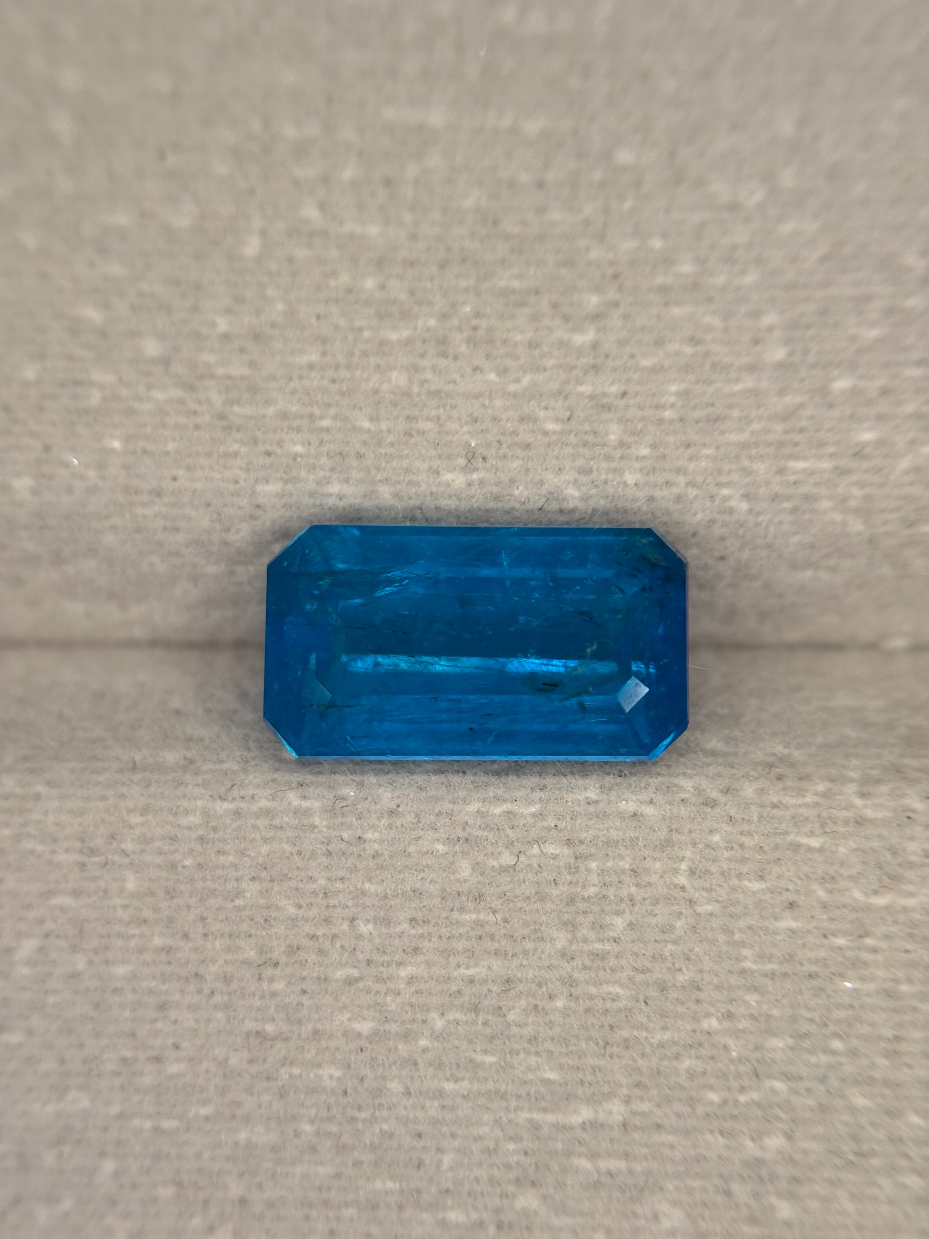 3.15ct Electric Blue Apatite Emerald THAIC0503