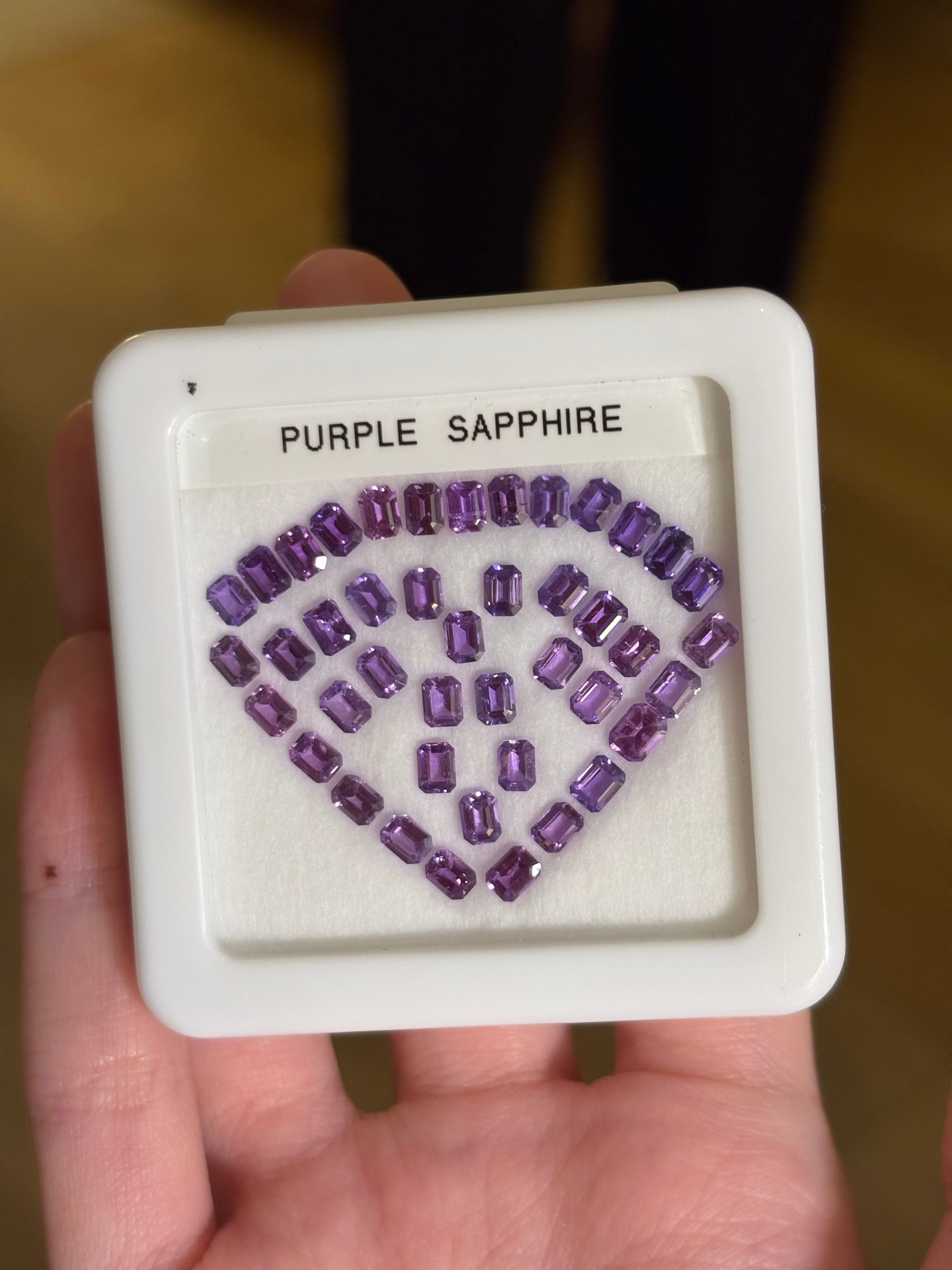 6.35ct Vivid Purple Sapphire Lot Calibrated 3x5mm (44pcs) DXBCD1242