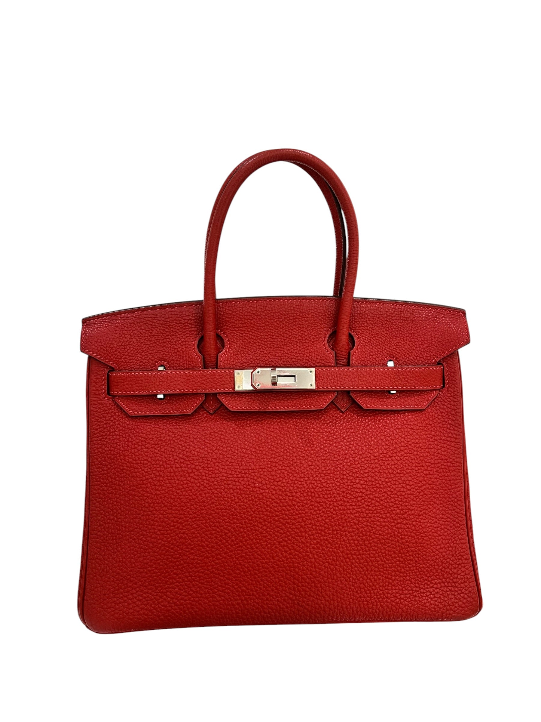 Hermes Birkin 30 Vermillion Togo PHW #J Square SKC8260H