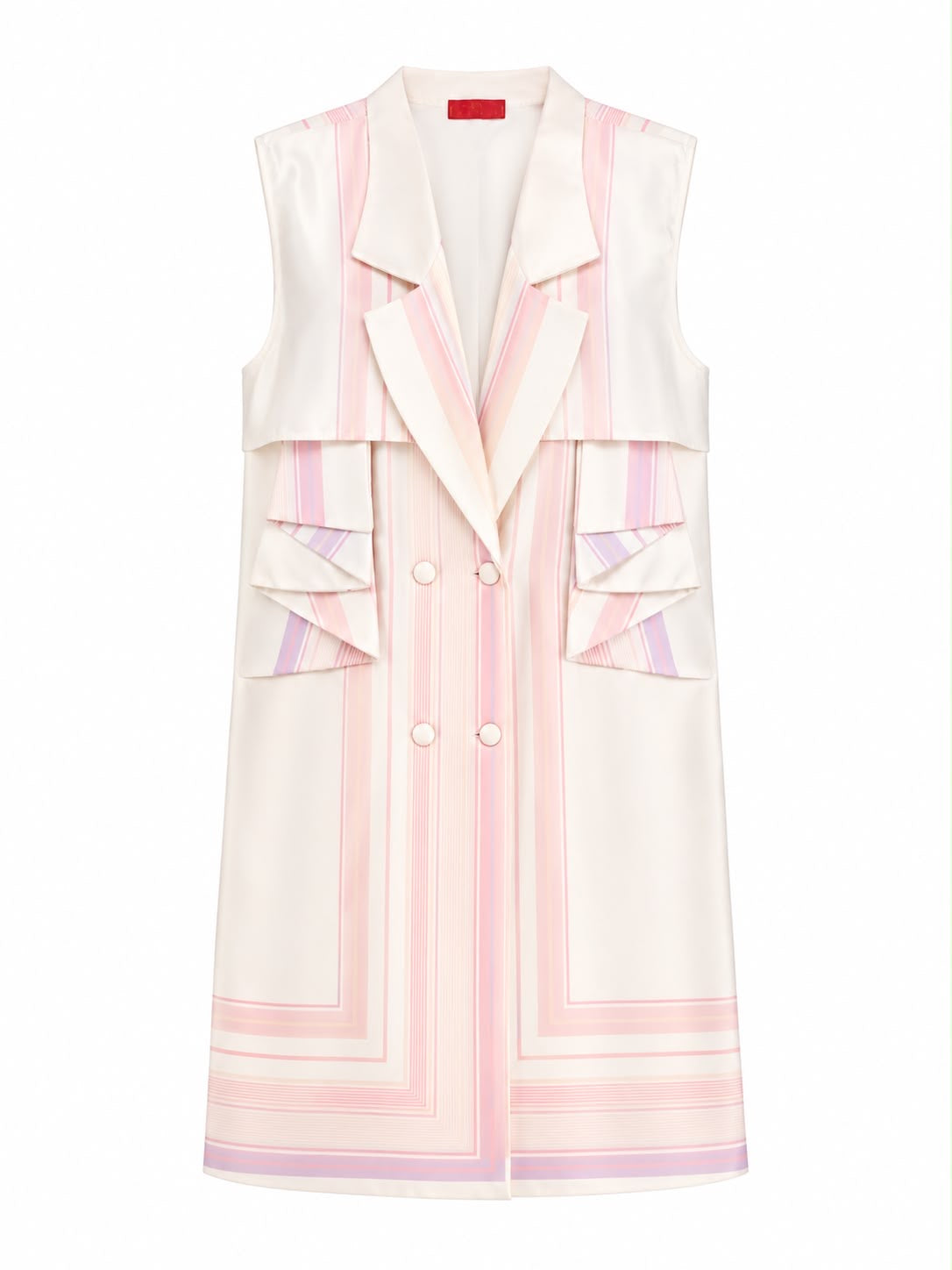 SLEEVELESS TRENCH COAT STRIPES GRADIENT MCL12794