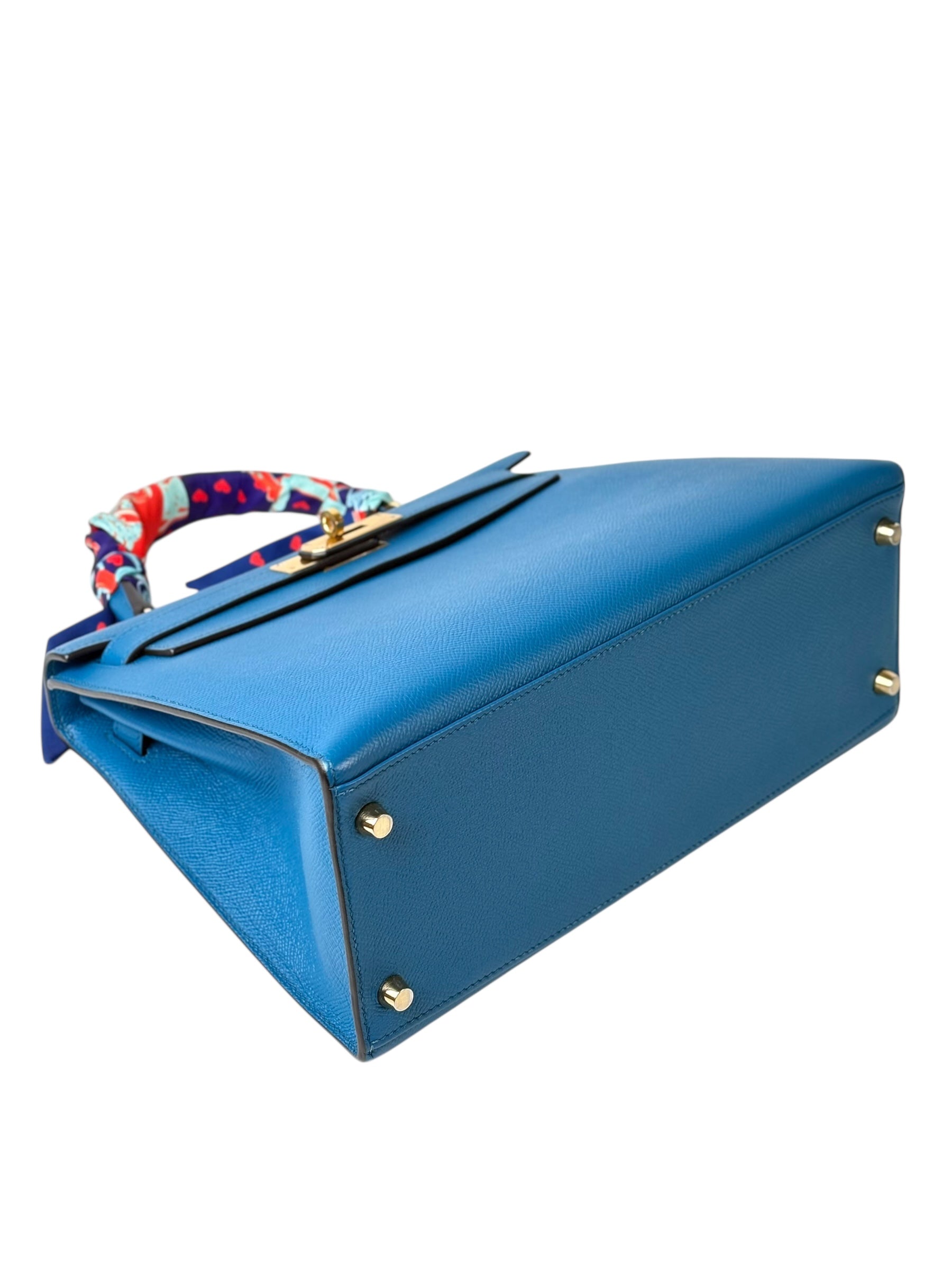 Hermes Kelly Bag 28cm Epsom Blue