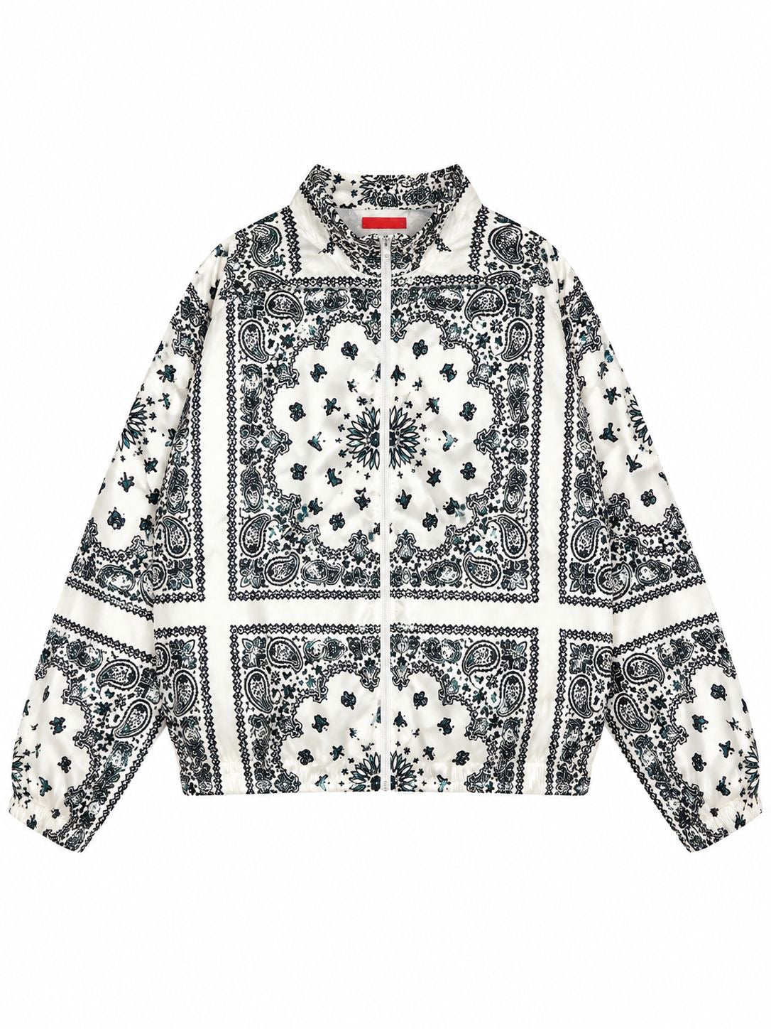 BOMBER CAPE BANDANA WHITE BLACK WAVE SILK MCL12140