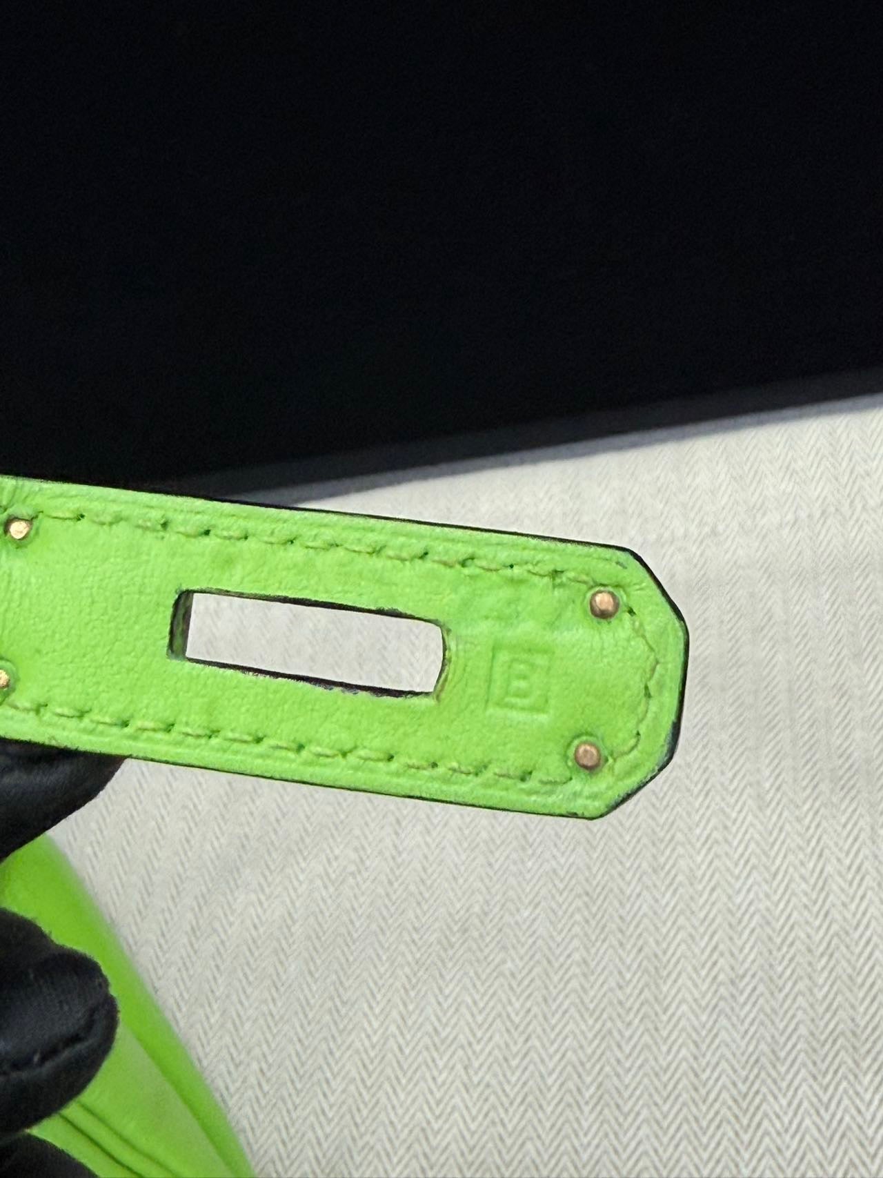 Hermès Kelly 35 Green GHW Square B