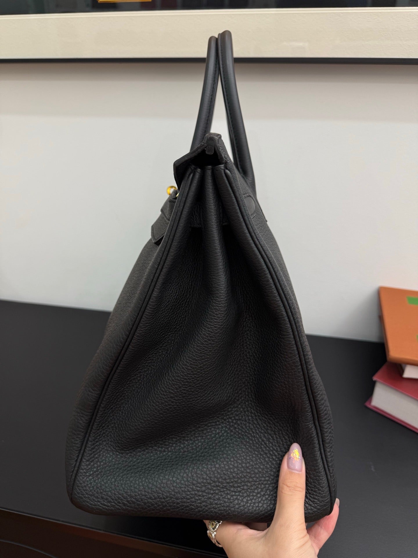 Hermès Birkin 40 Black Togo Leather Gold Hardware Q Stamp