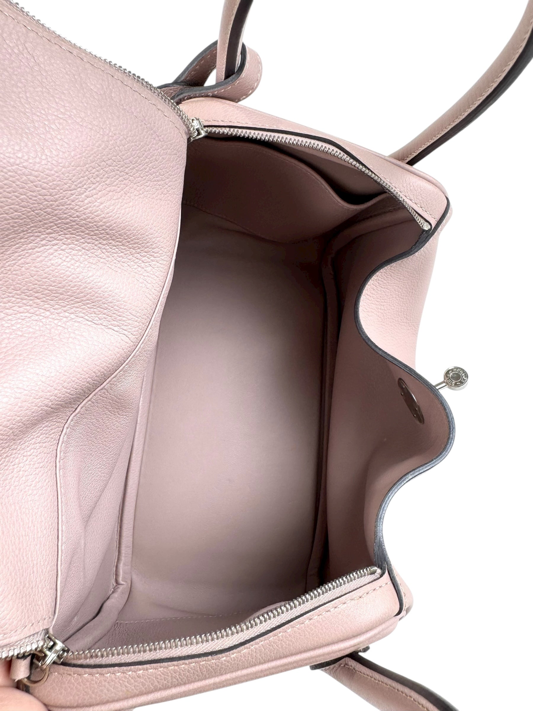 Hermes Lindy 26cm Glycine Bag in Evercolor