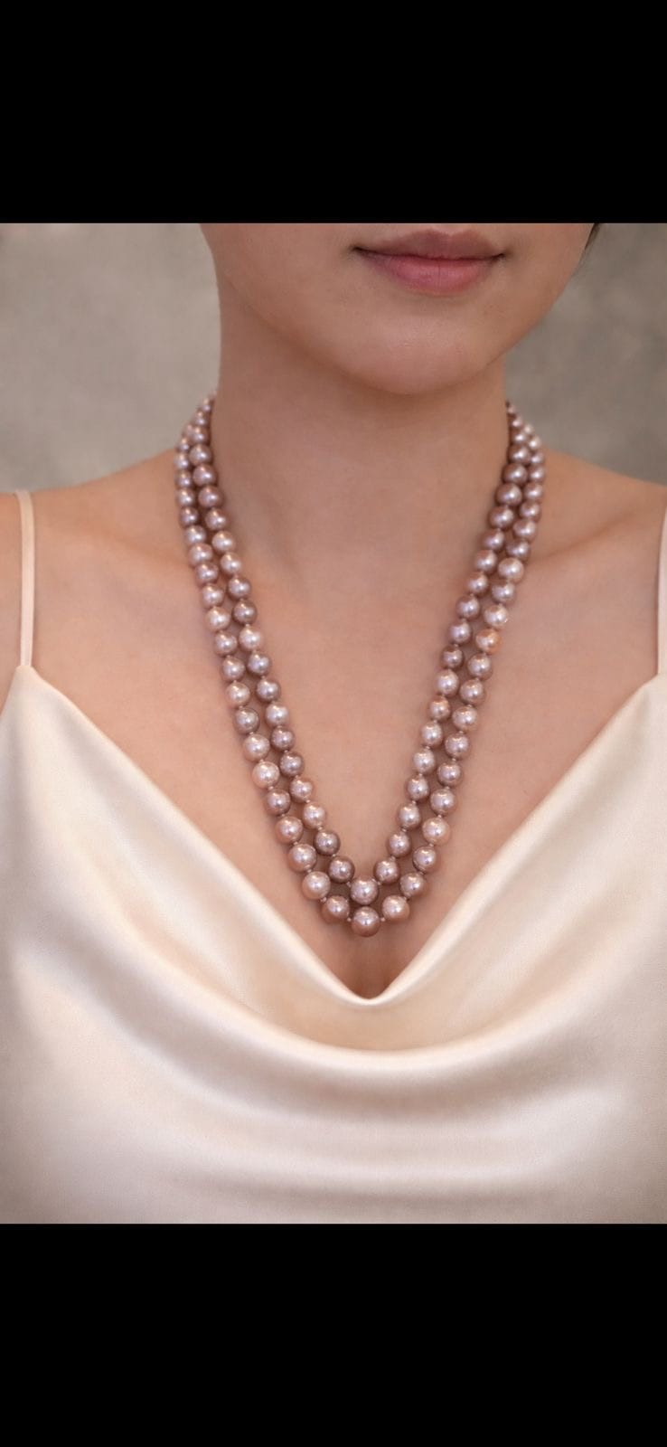53.5" 10-11mm naturally purple pearl necklace