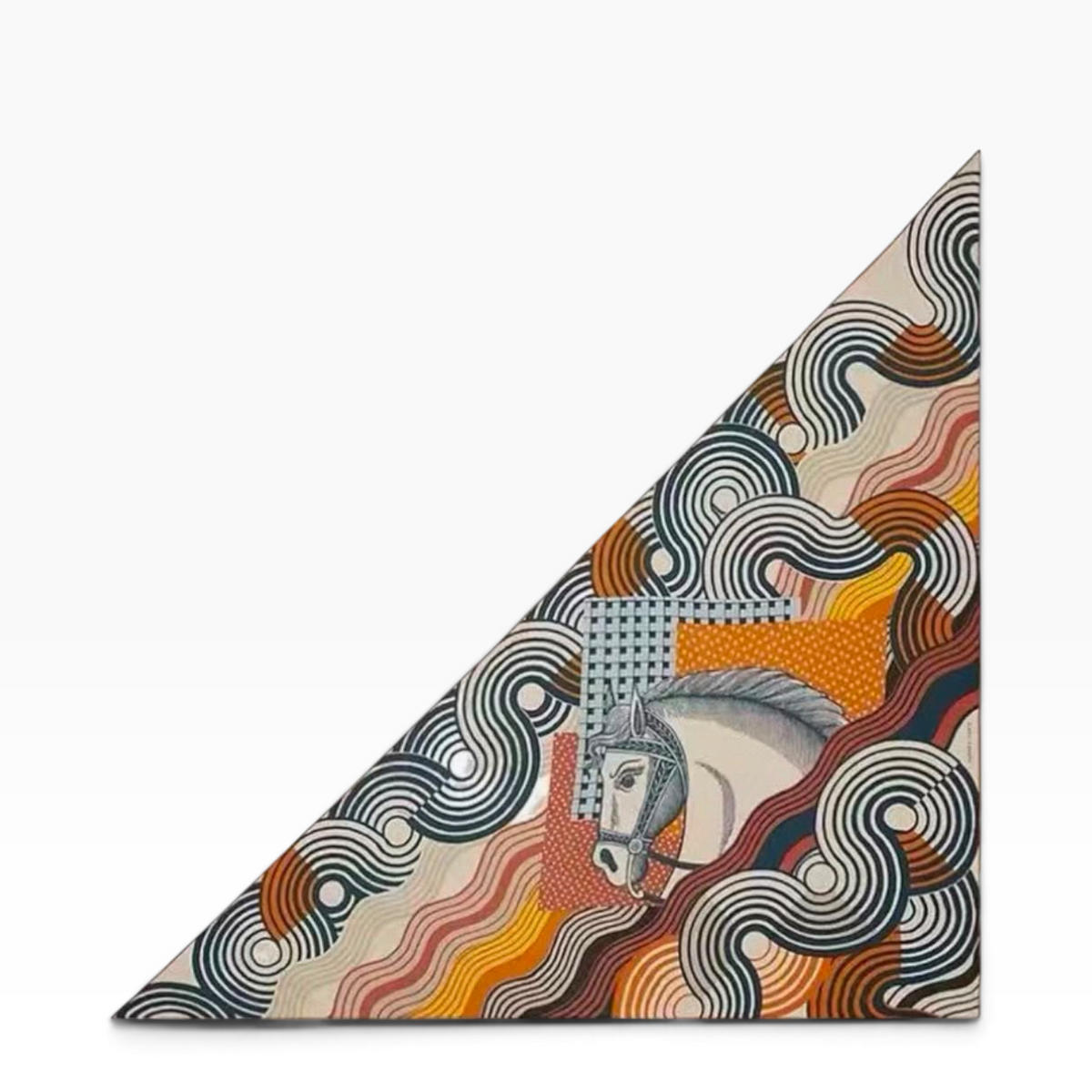 31. Hermes 140cm Cashmere/ Silk Large Triangle Scarf - in Box