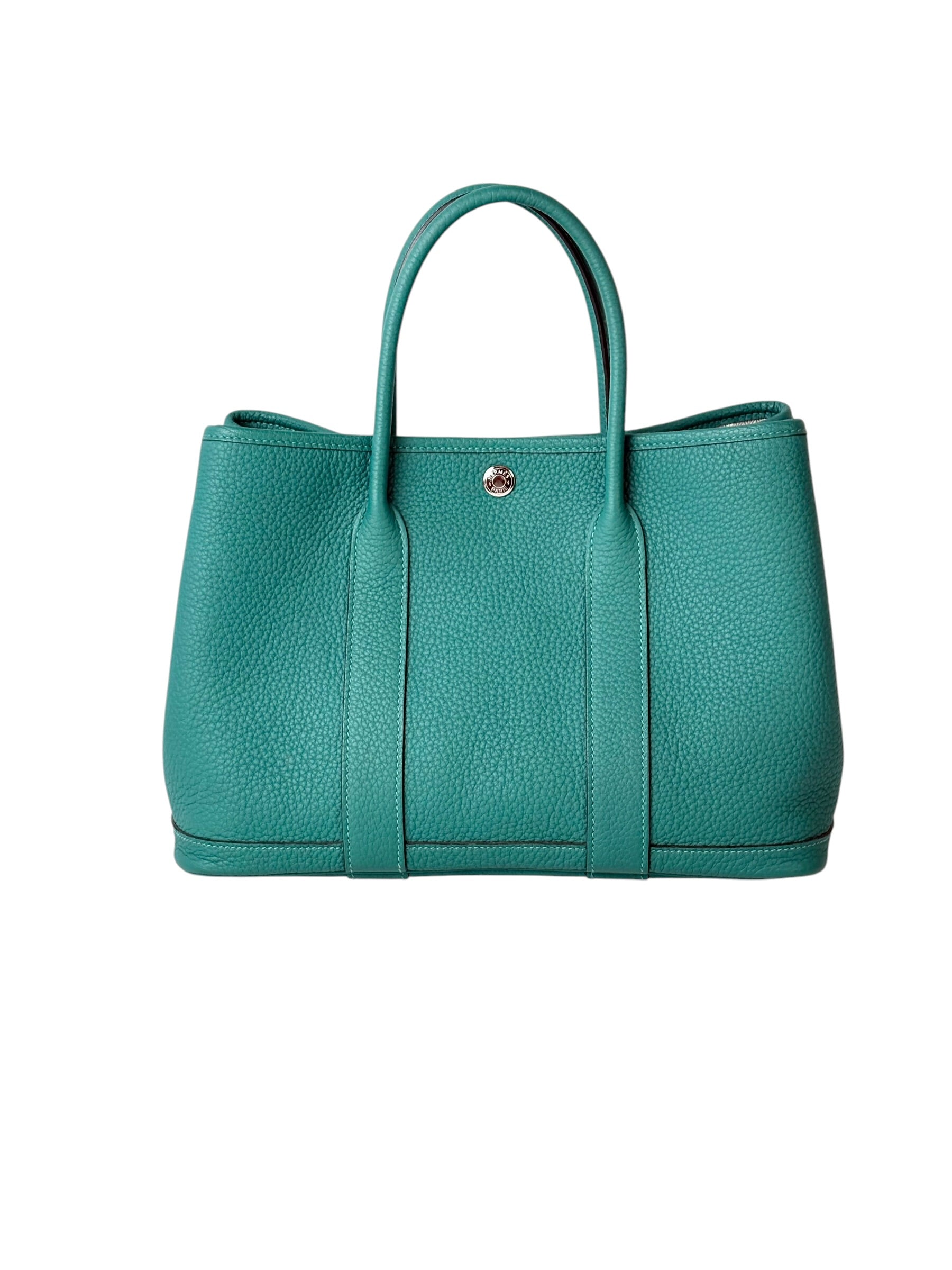 Hermes Malachite Garden Party 30 Bag