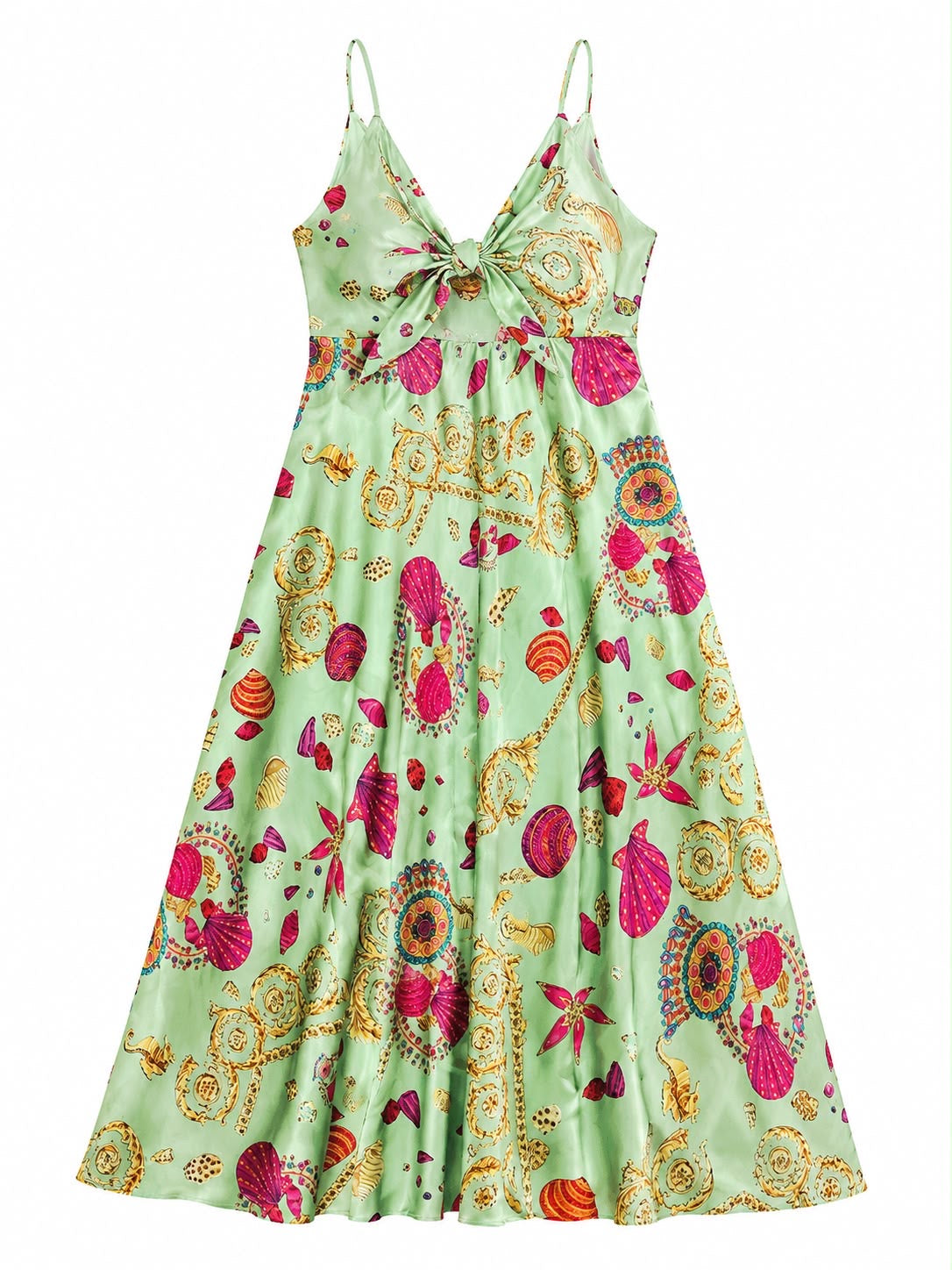 DRESS LISON PAMEGEE PRINT GREEN MCL13033