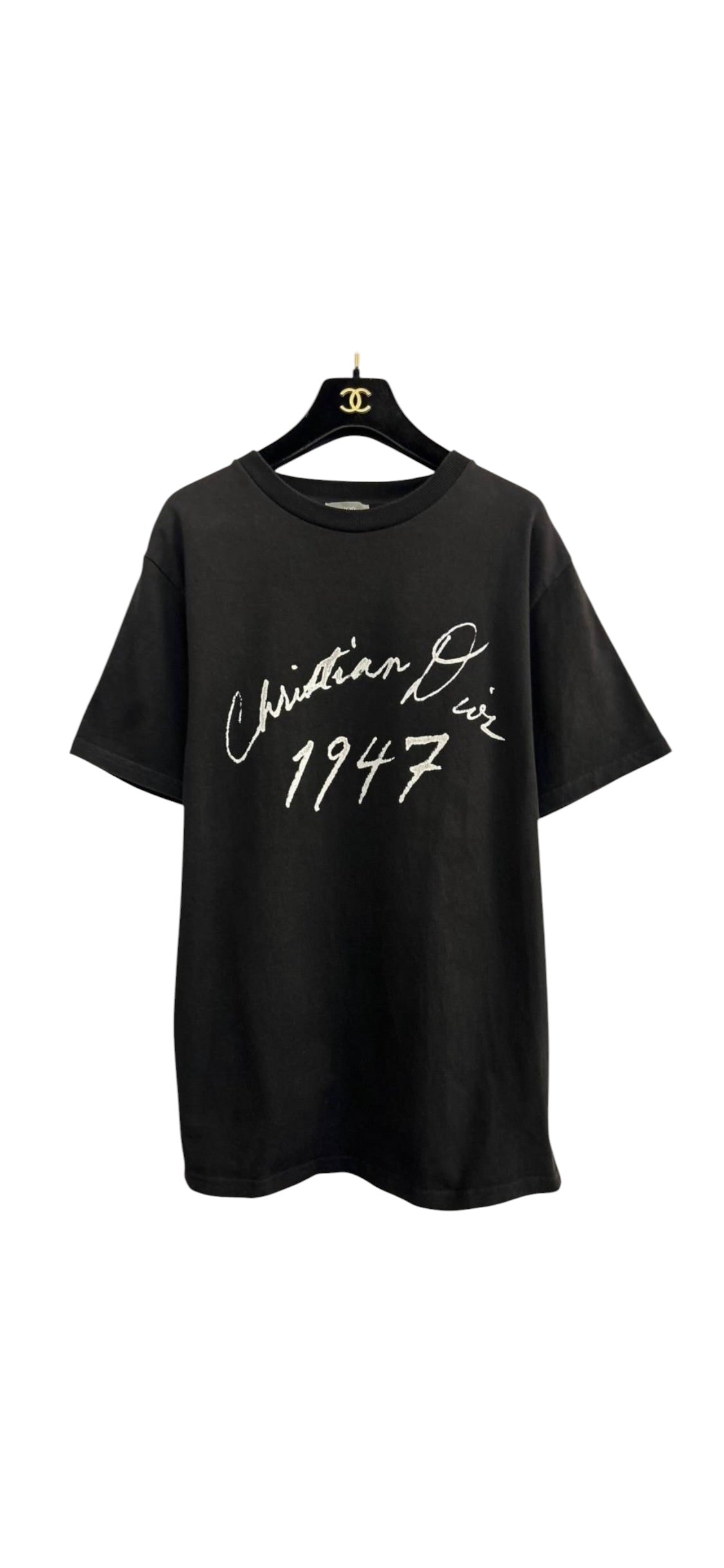 Dior Logo T-Shirt Black/White Sz XS DLT 8447