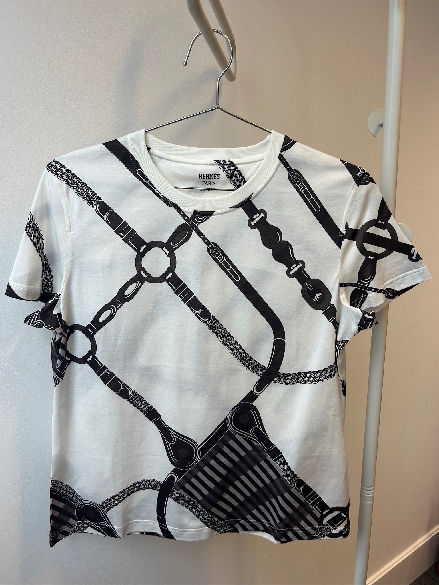Size 38 - HERMES Coaching Remix Straight T-Shirt