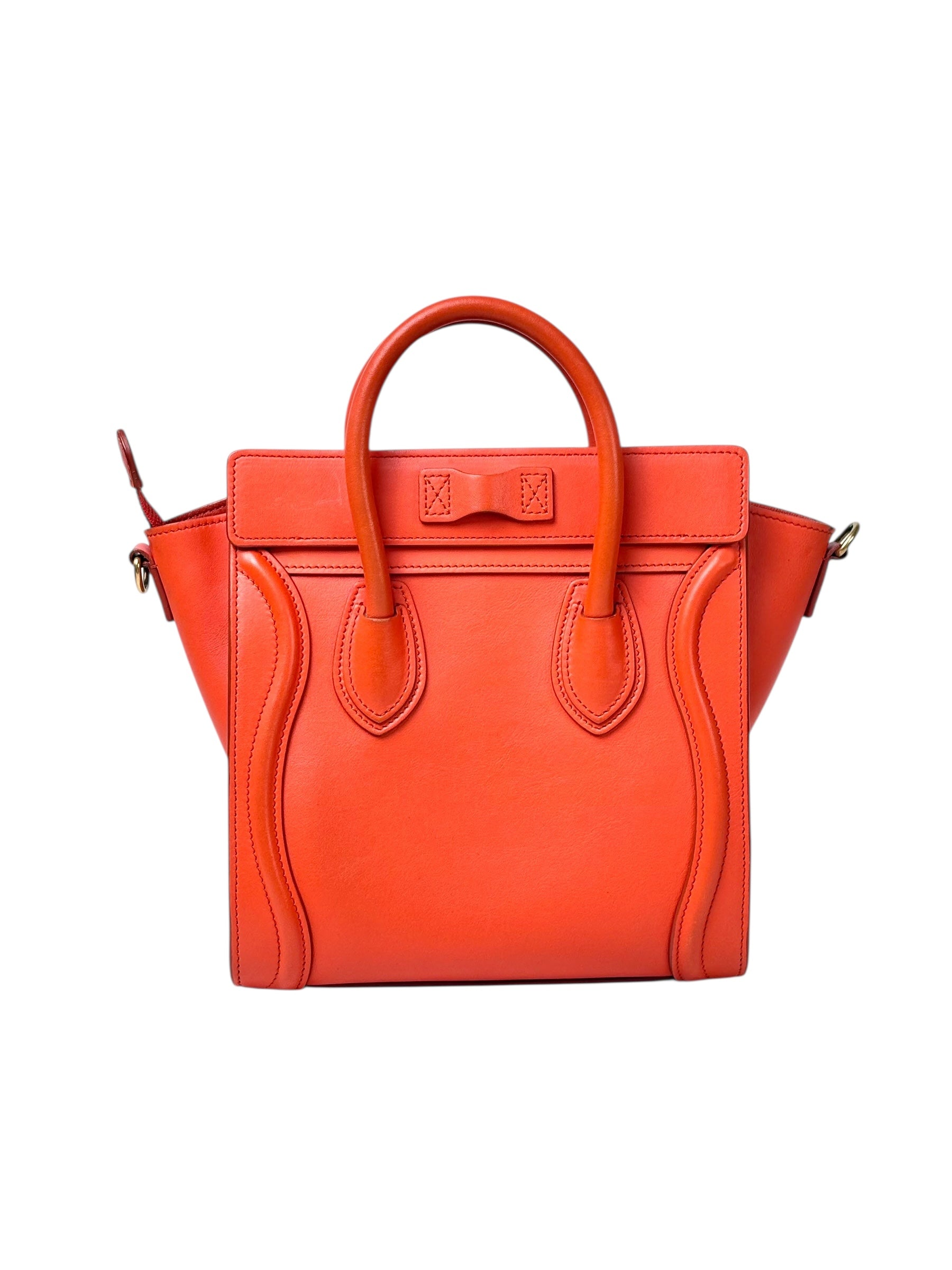 Celine Orange Mini Luggage Bag