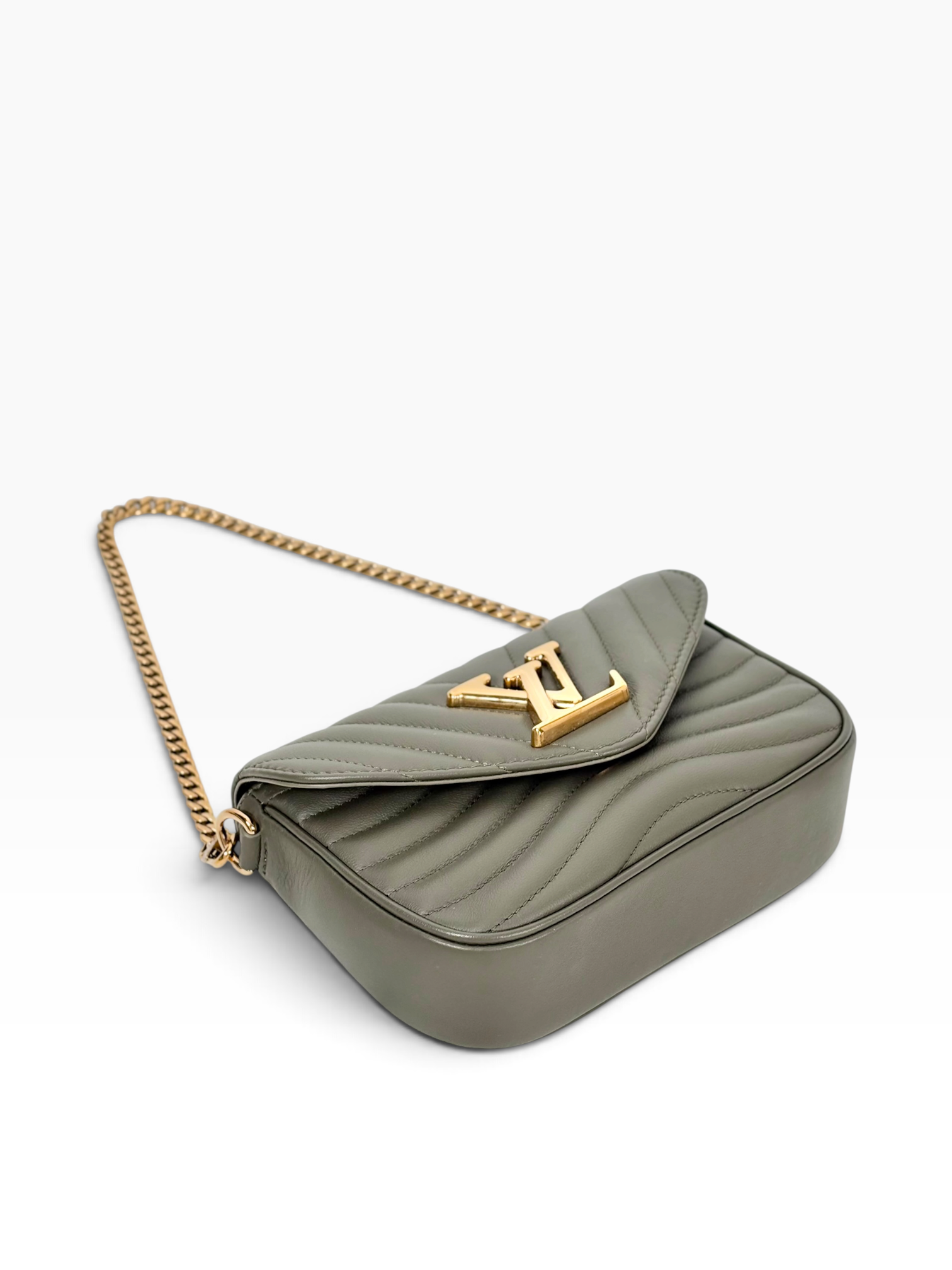 Louis Vuitton Green New Wave Calfskin Multi Pochette Bag
