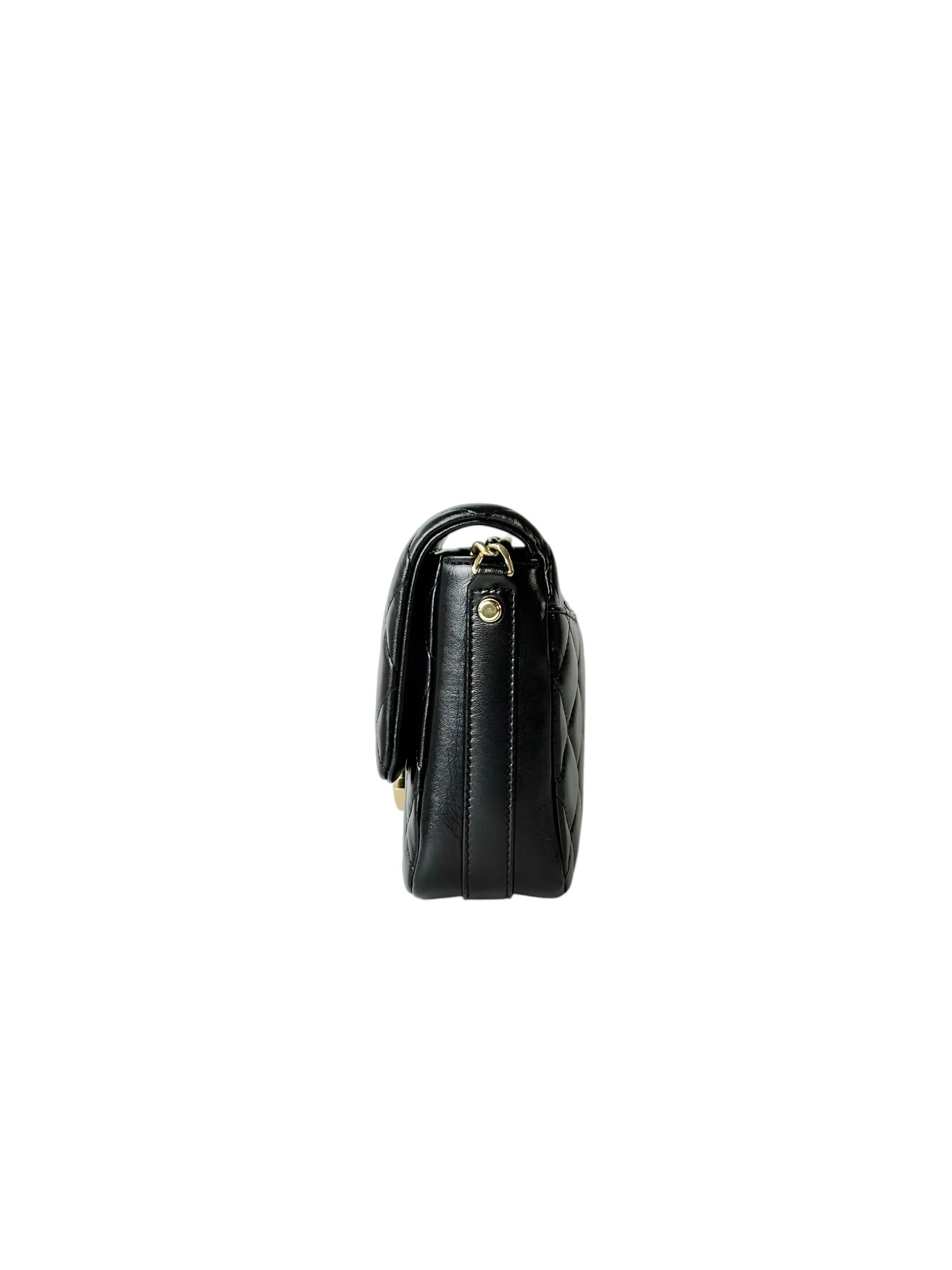 Chanel Black Chain in Lambskin Bag - Full Set