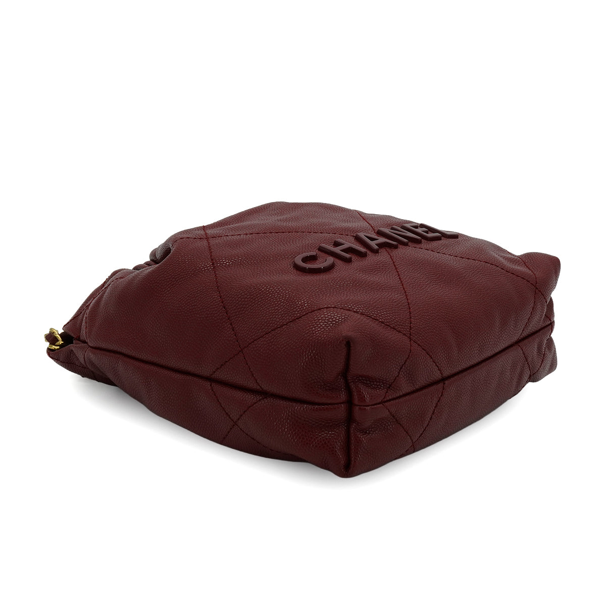 CHANEL 22 MINI CHAIN SHOULDER BAG BORDEAUX CAVIAR SKIN GOLD HARDWARE 90335879