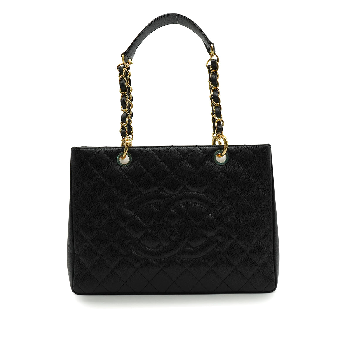 CHANEL GST TOTE BAG CAMBON BLACK CAVIAR SKIN GOLD HARDWARE 90347159