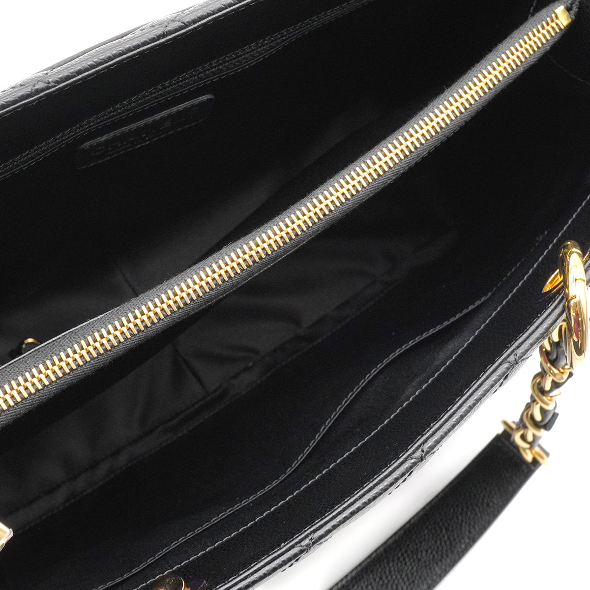 CHANEL GST TOTE BAG CAMBON BLACK CAVIAR SKIN GOLD HARDWARE 90347159
