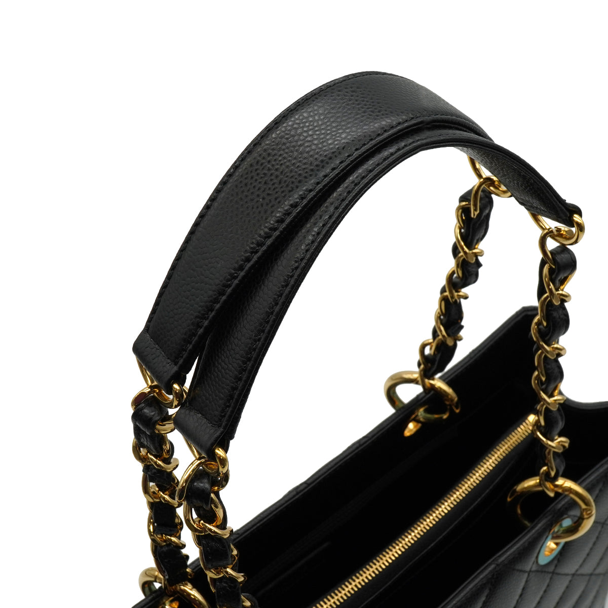 CHANEL GST TOTE BAG CAMBON BLACK CAVIAR SKIN GOLD HARDWARE 90347159