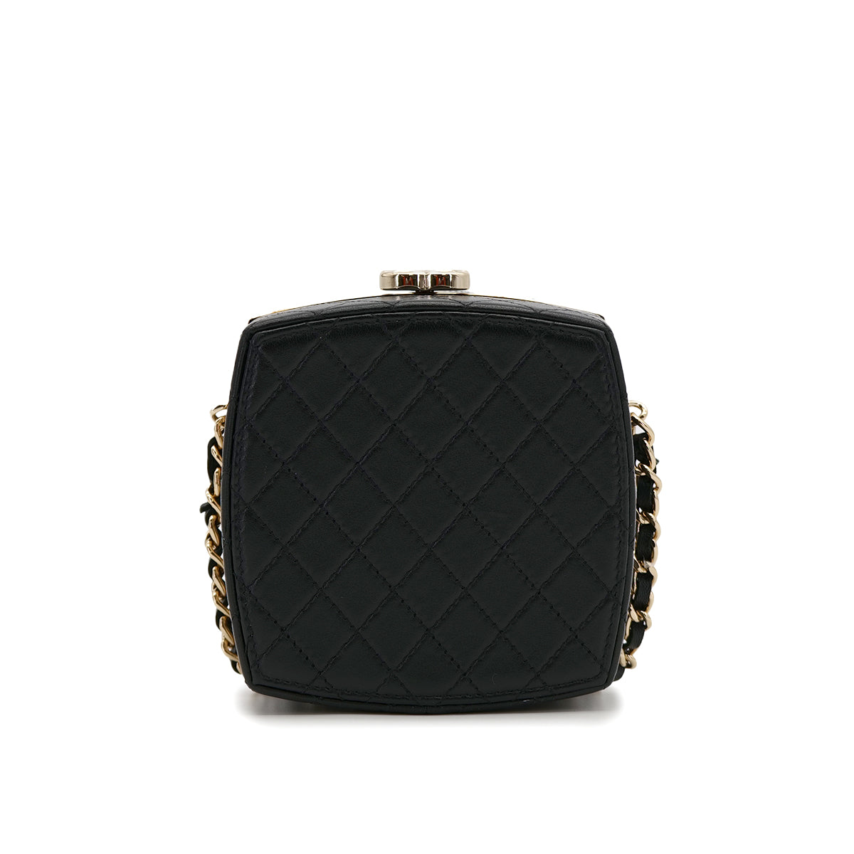 CHANEL COCOMARK MATELASSE CHAIN SHOULDER BAG BLACK LAMB SKIN GOLD HARDWARE 90319990