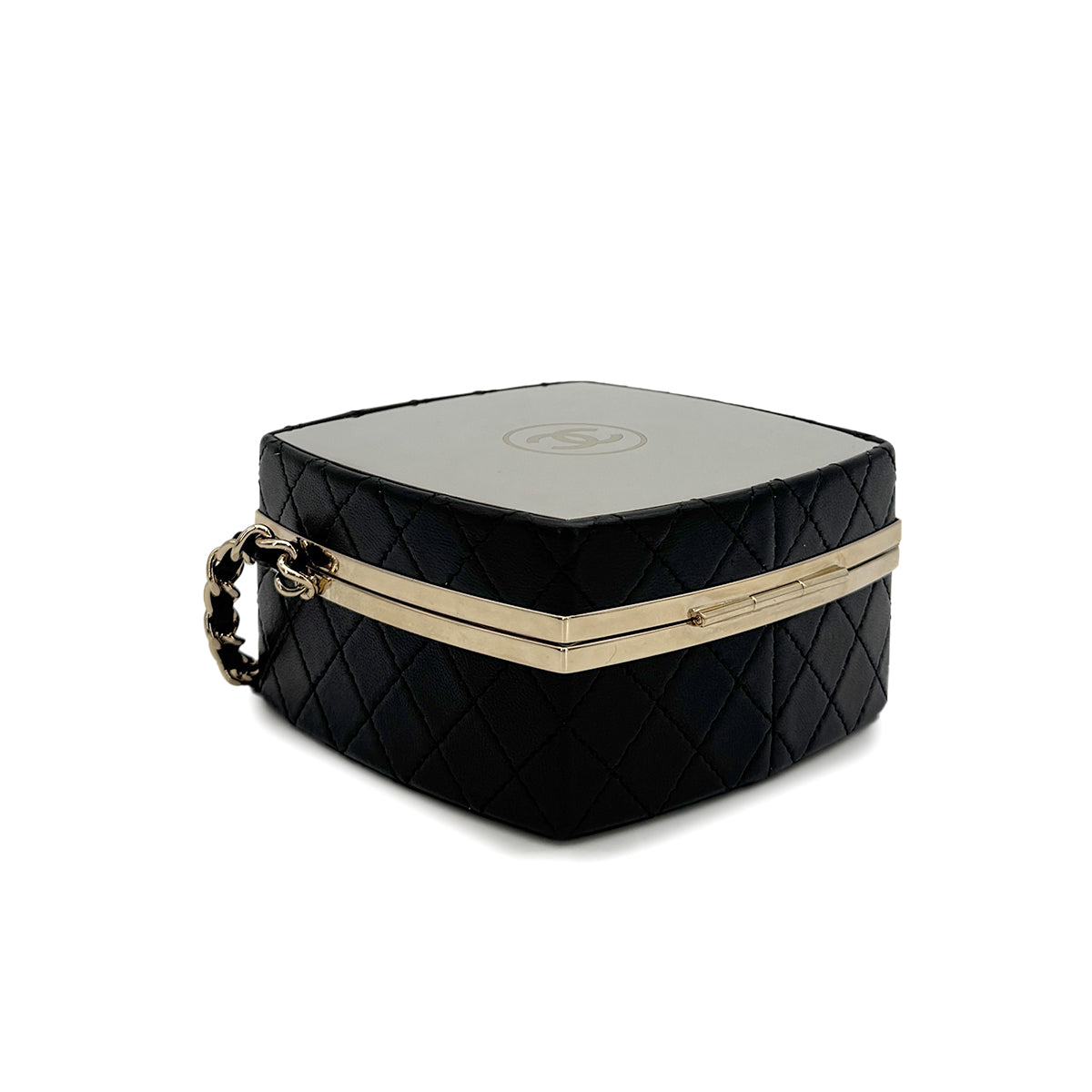 CHANEL COCOMARK MATELASSE CHAIN SHOULDER BAG BLACK LAMB SKIN GOLD HARDWARE 90319990