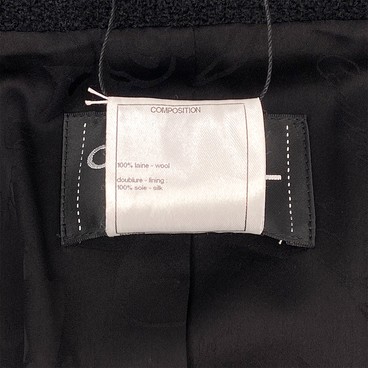 CHANEL COCO BUTTON LONG COAT BLACK WOOL 38 P50 RTW 90319629