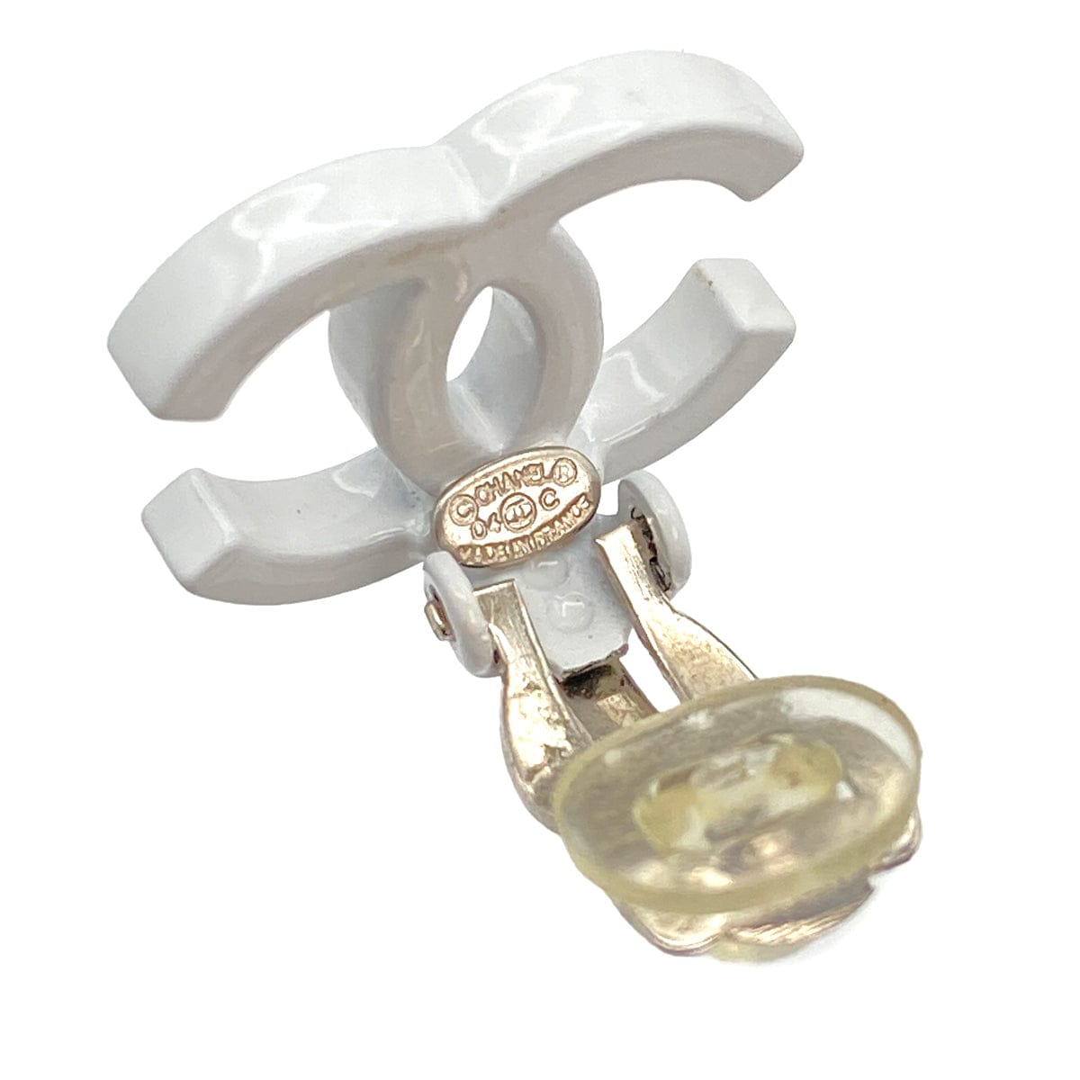CHANEL EARRINGS COCOMARK WHITE ACCESSORY 04C 90321030