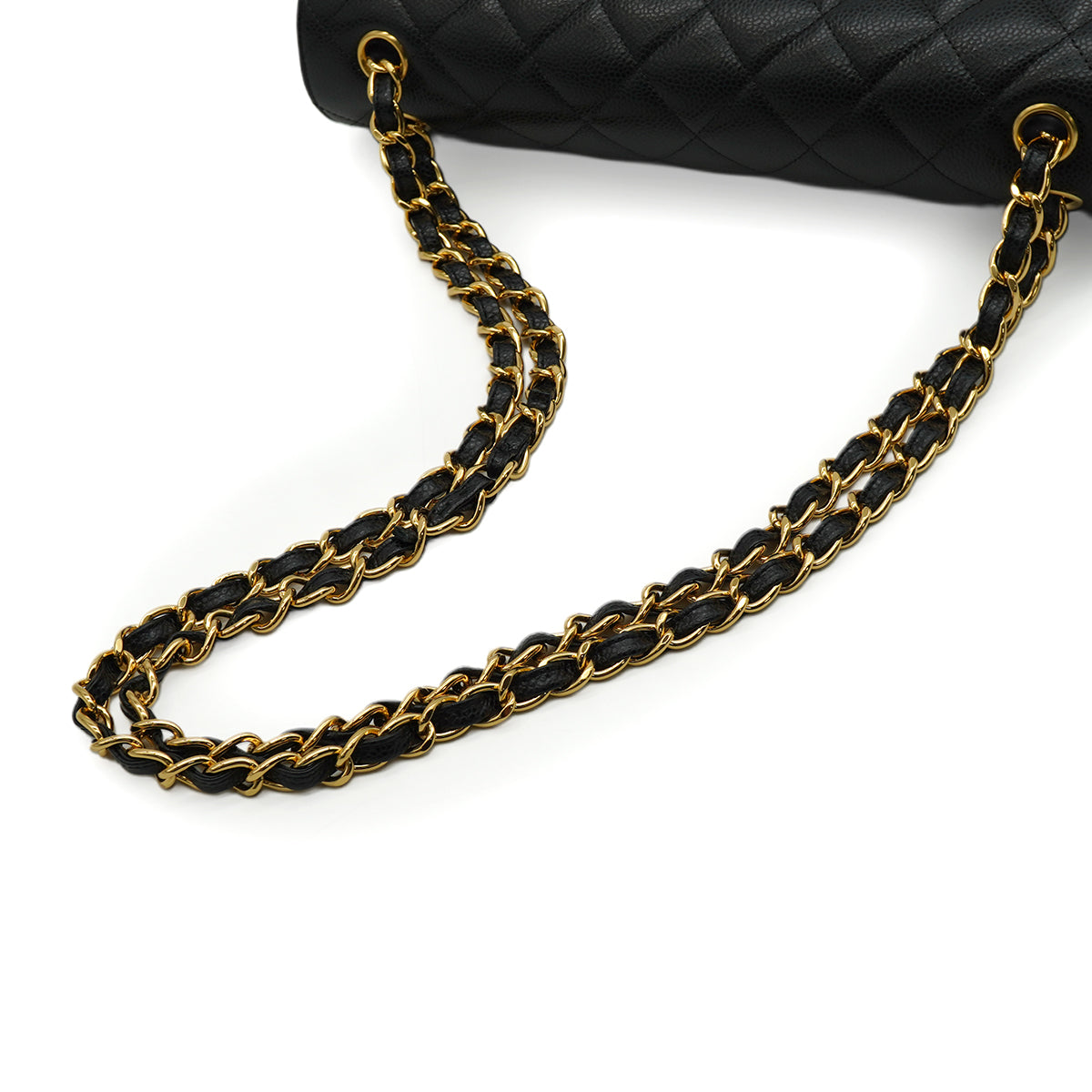 CHANEL JUMBO MATELASSE 30 CHAIN SHOULDER BAG BLACK CAVIAR SKIN GOLD HARDWARE 90345160