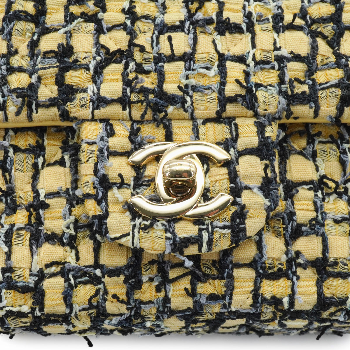 CHANEL MATELASSE CHAIN SHOULDER BAG MULTICOLOR TWEED GOLD HARDWARE 90339165
