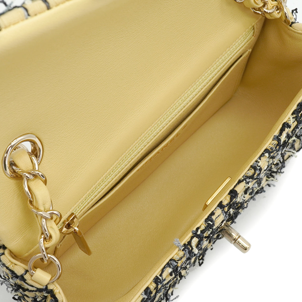 CHANEL MATELASSE CHAIN SHOULDER BAG MULTICOLOR TWEED GOLD HARDWARE 90339165