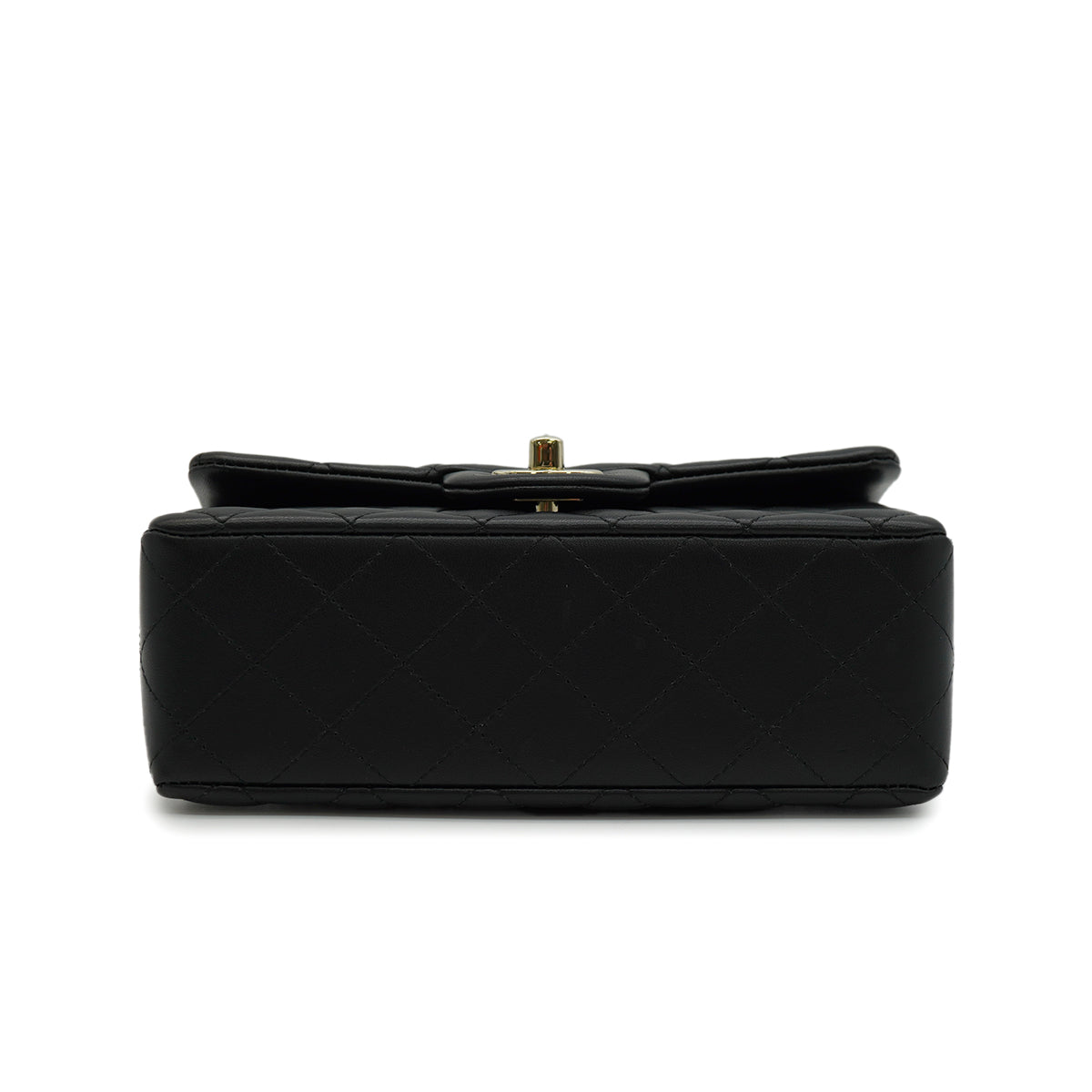 CHANEL MINI MATELASSE CHAIN SHOULDER BAG BLACK LAMB SKIN GOLD HARDWARE 90346109