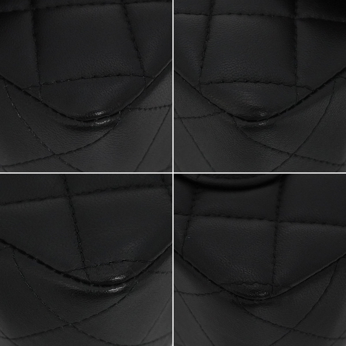 CHANEL MINI MATELASSE CHAIN SHOULDER HAND BAG BLACK PINK LAMB SKIN SILVER HARDWARE 90343621