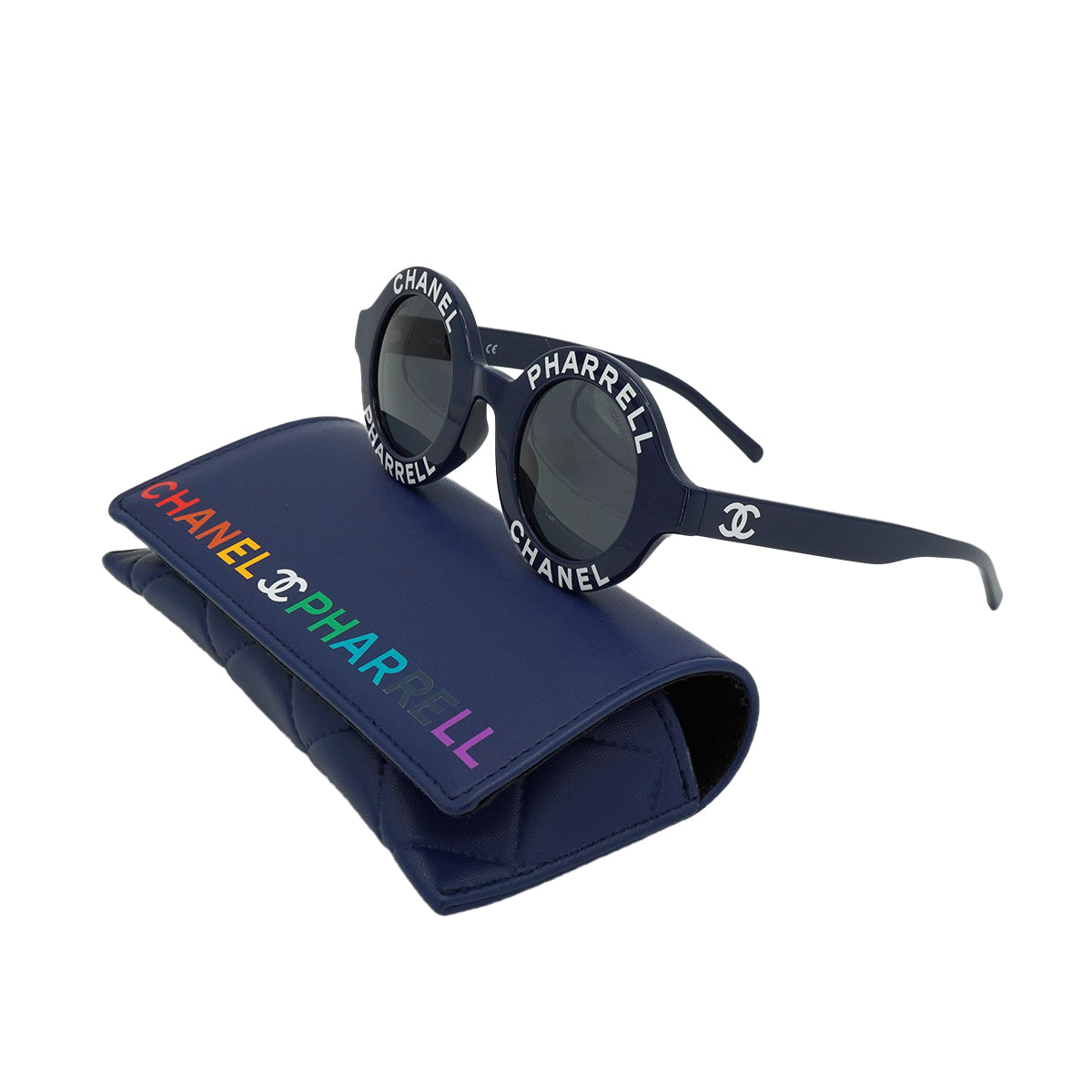 CHANEL PHARRELL LOGO SUNGLASSES COCOMARK NAVY EYEWEAR 90327605