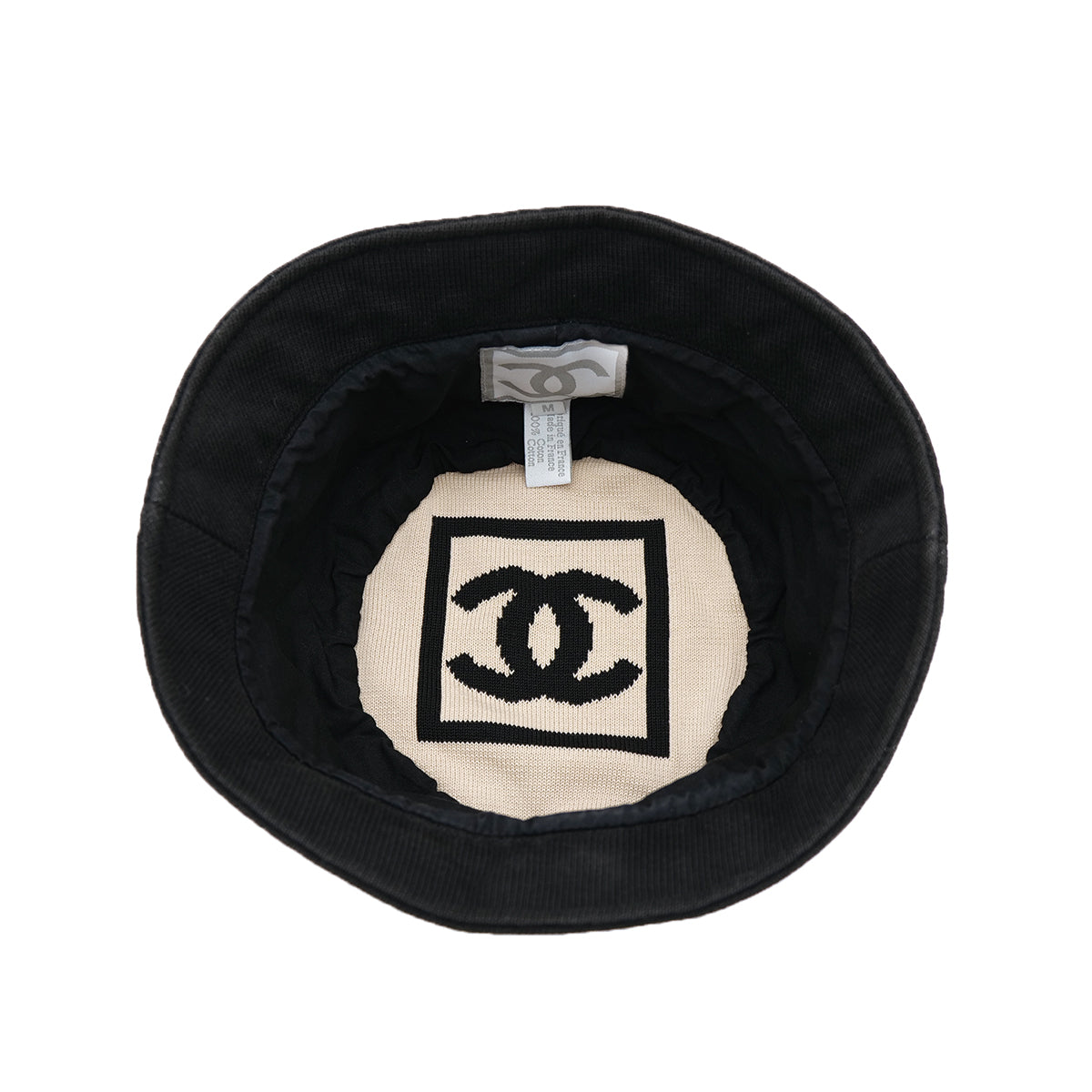 CHANEL SPORTS LINE COCOMARK LOGO BUCKET HAT BLACK COTTON 90317331