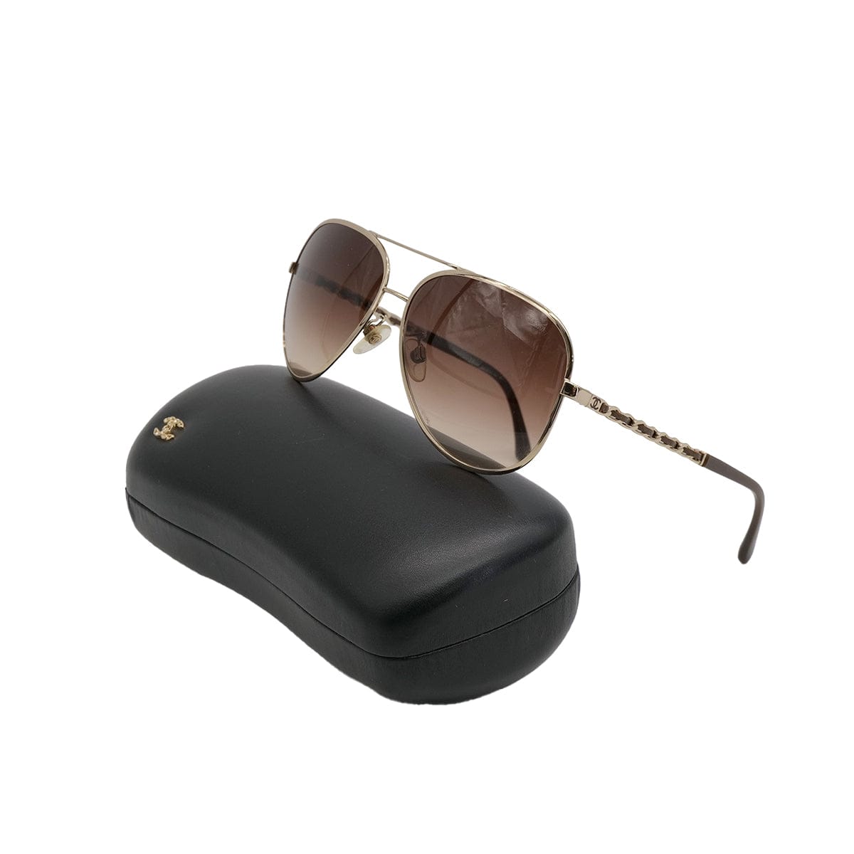 CHANEL SUNGLASSES COCOMARK TEARDROP BROWN EYEWEAR 90322141