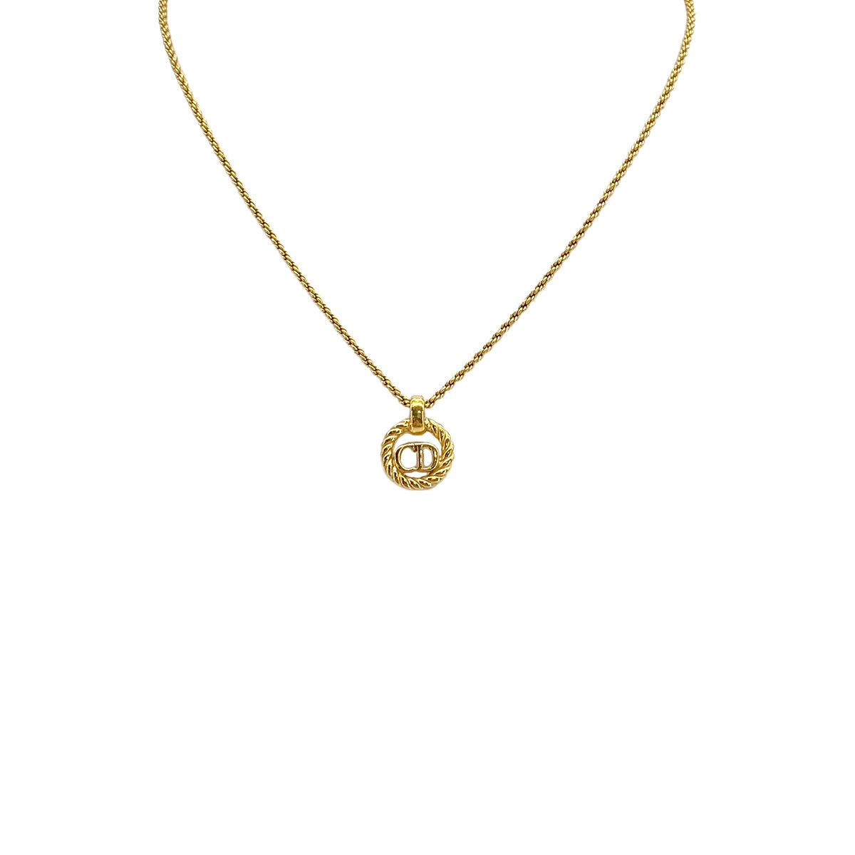 CHRISTIAN DIOR NECKLACE CD LOGO GOLD ACCESSORY 90322215