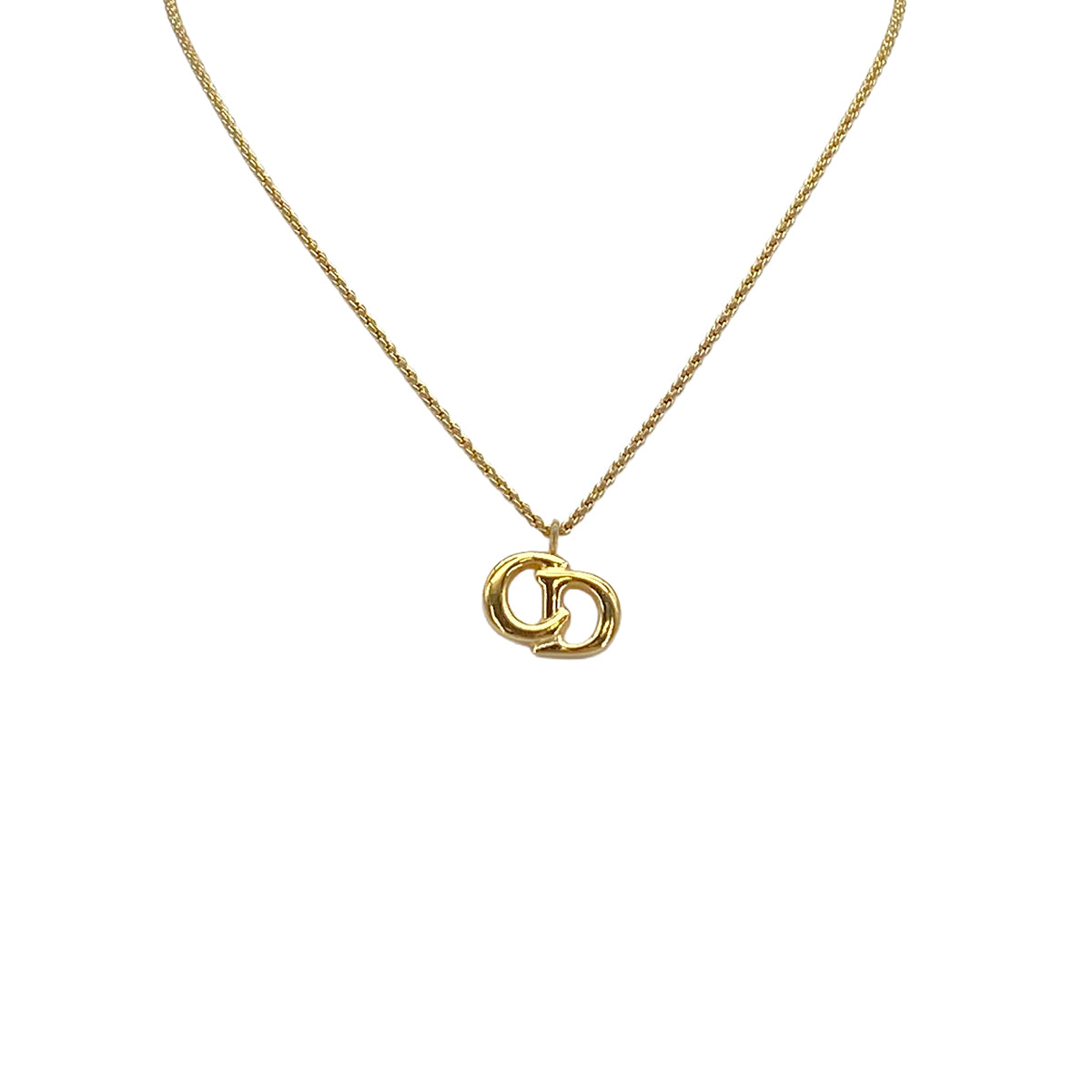 CHRISTIAN DIOR NECKLACE CD LOGO GOLD ACCESSORY 90324647