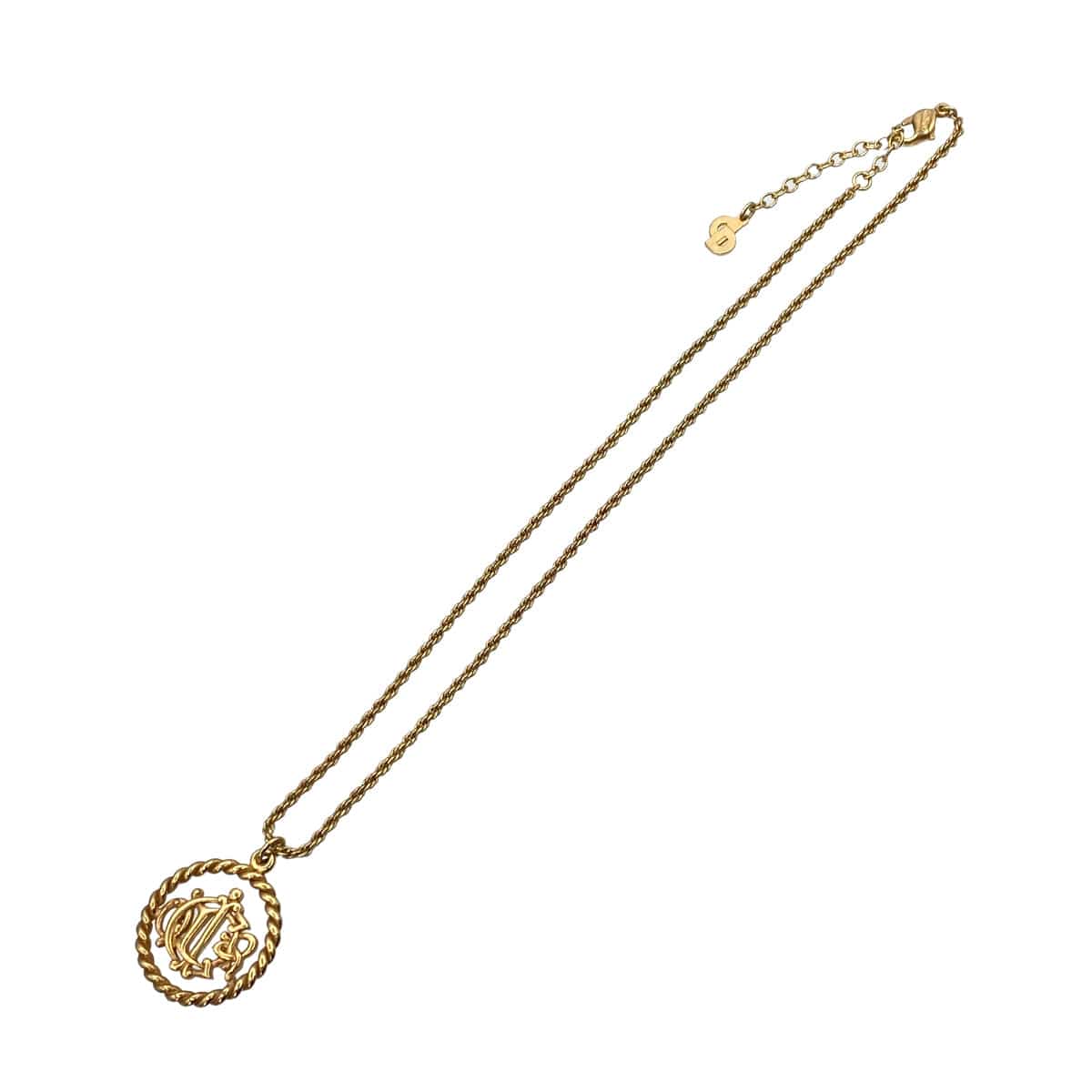 CHRISTIAN DIOR NECKLACE LOGO GOLD ACCESSORY 90322213