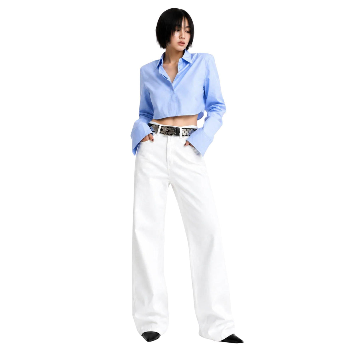 fCROPPED OVERSIZED SHIRT (قميص) “APGUJEONG”