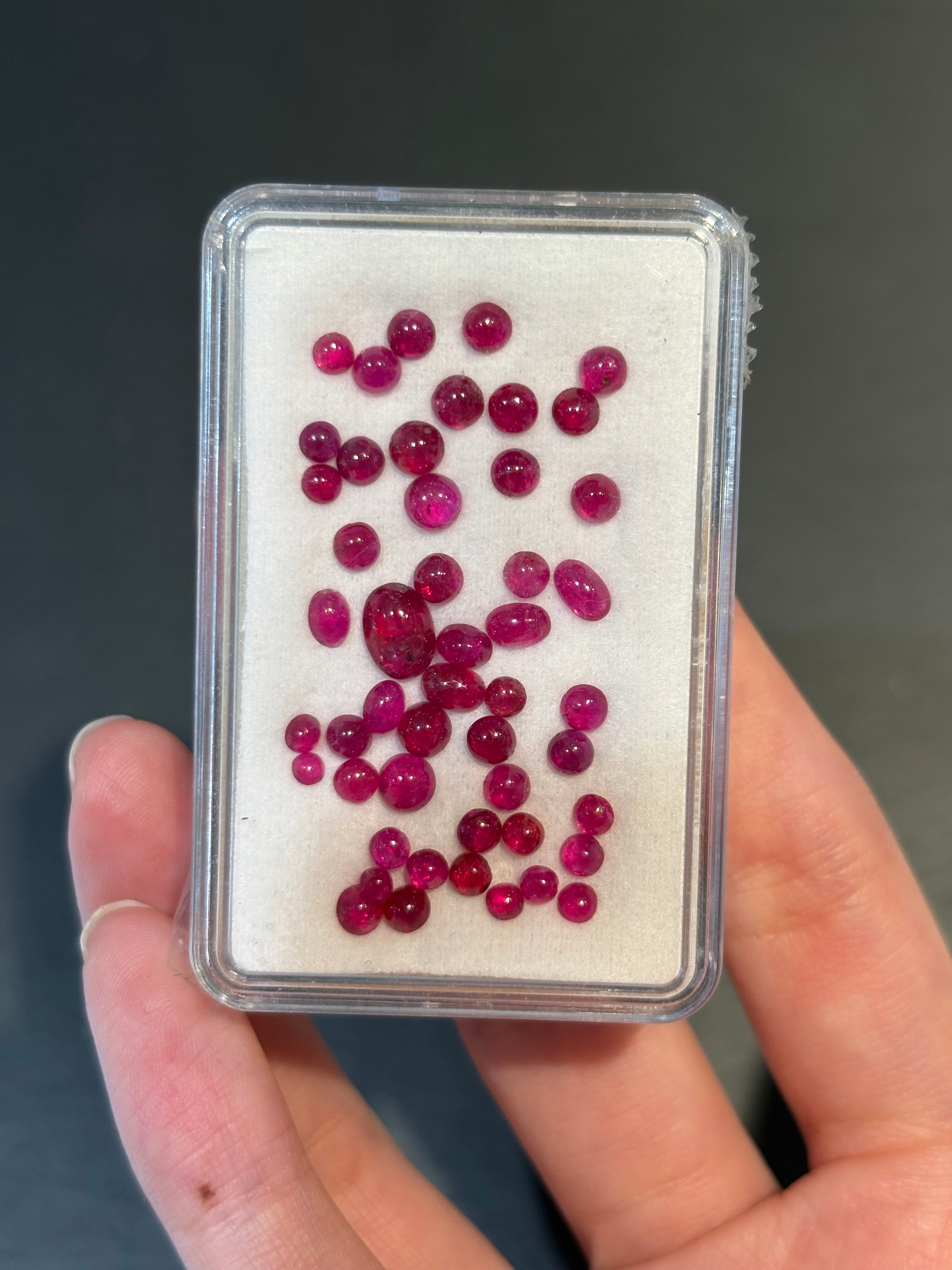 10.90ct Ruby Cabochon Set DXBCS5684