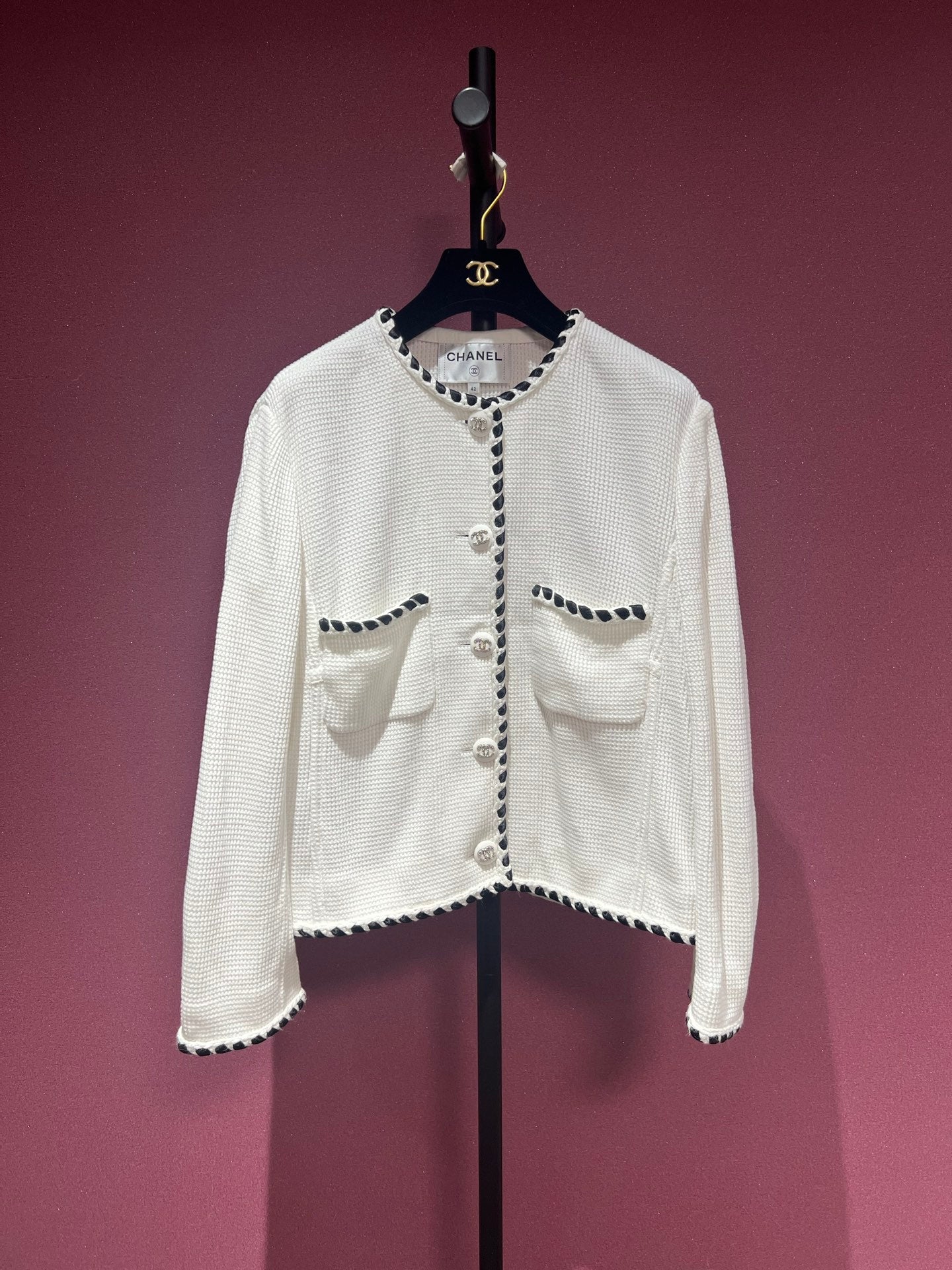 CHANEL 2021C WAFFLE JACKET 42 FT102162