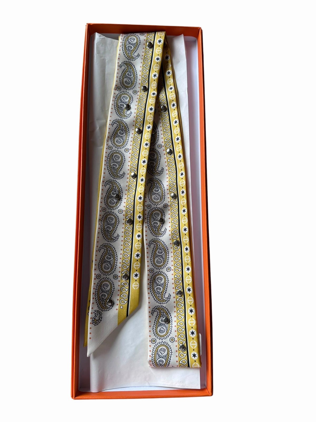 Hermes Long Twilly Scarf with Studs - New in Box