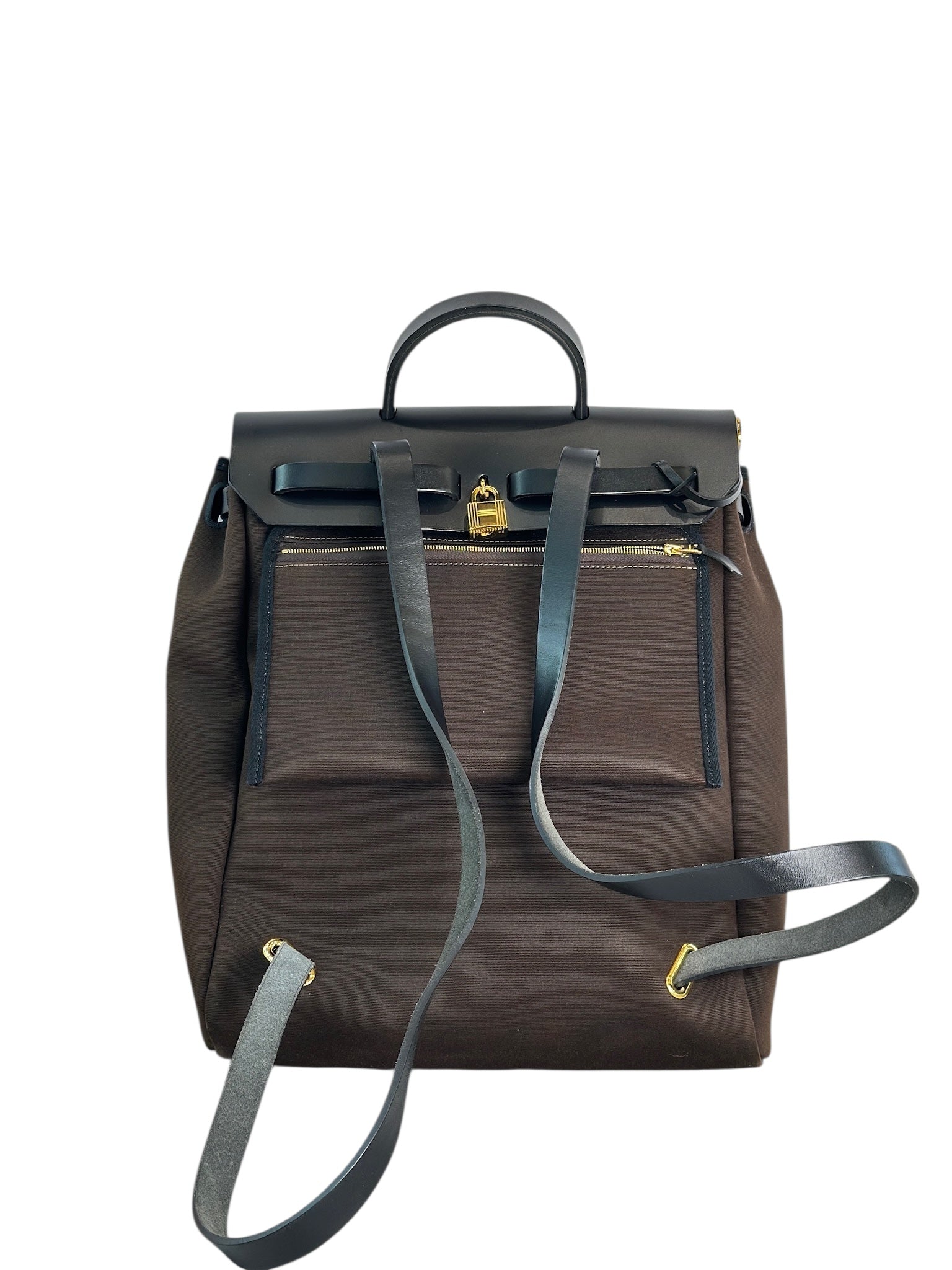 Hermes Chocolate Herbag Backpack Bag