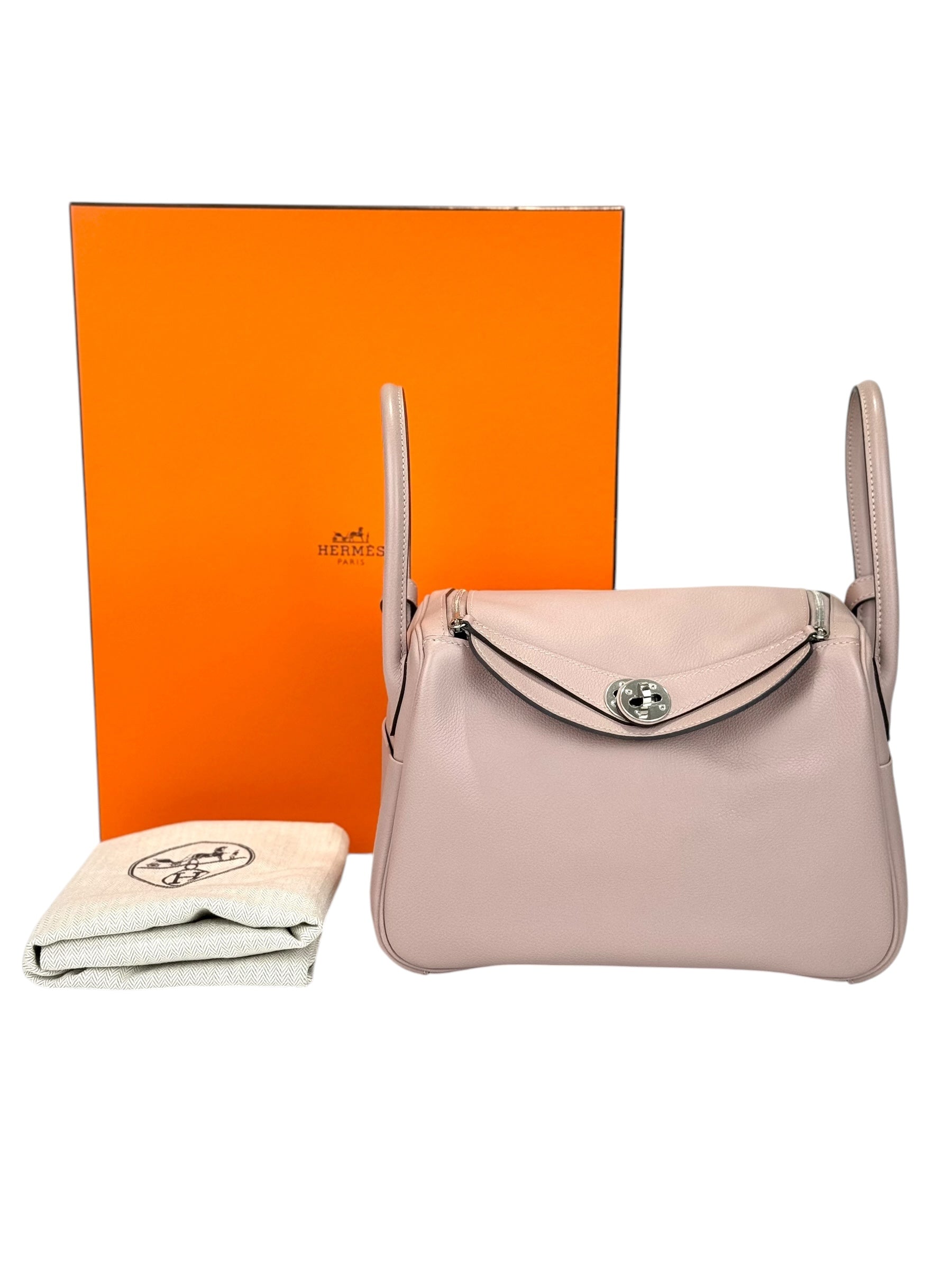 Hermes Lindy 26cm Glycine Bag in Evercolor