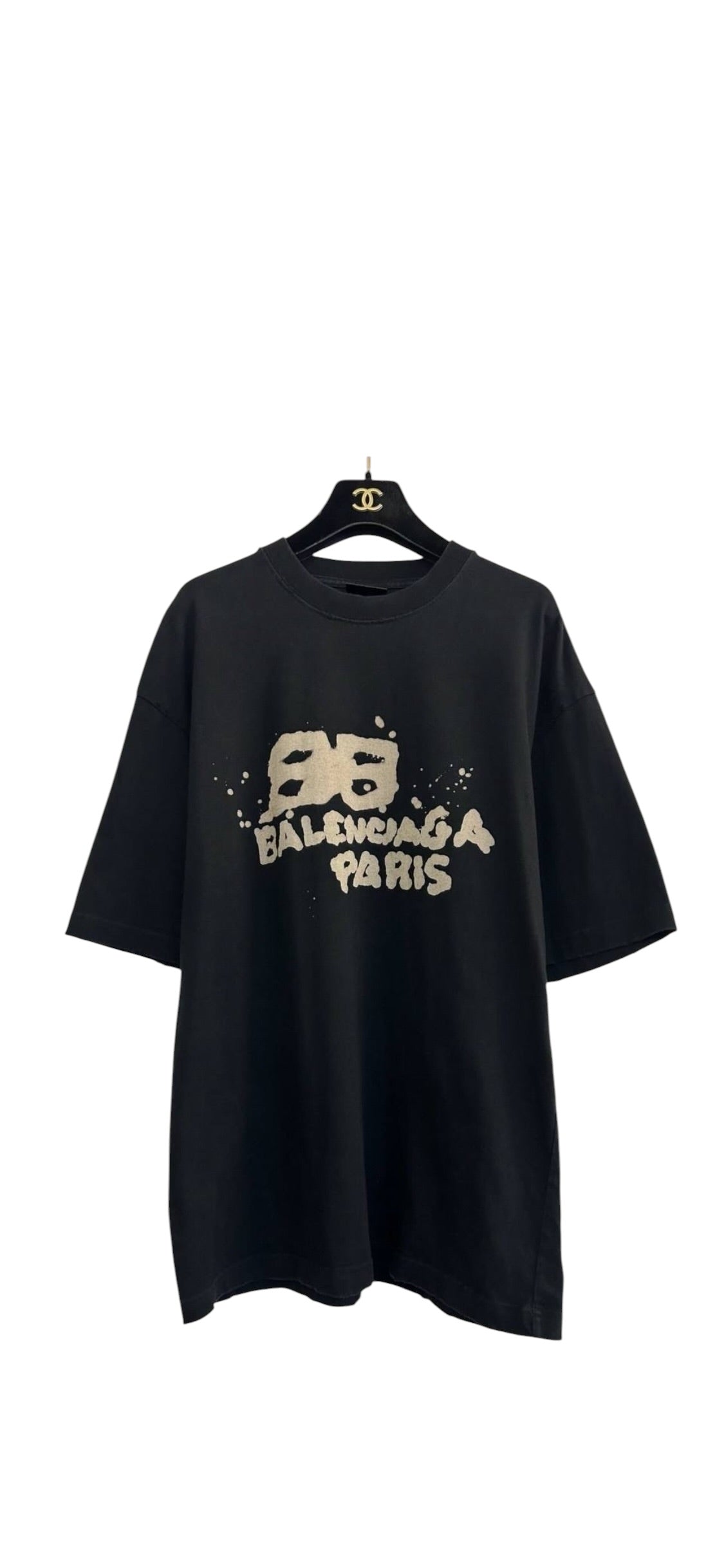 Balenciage Logo T-Shirt Black Sz XXS DLT8452
