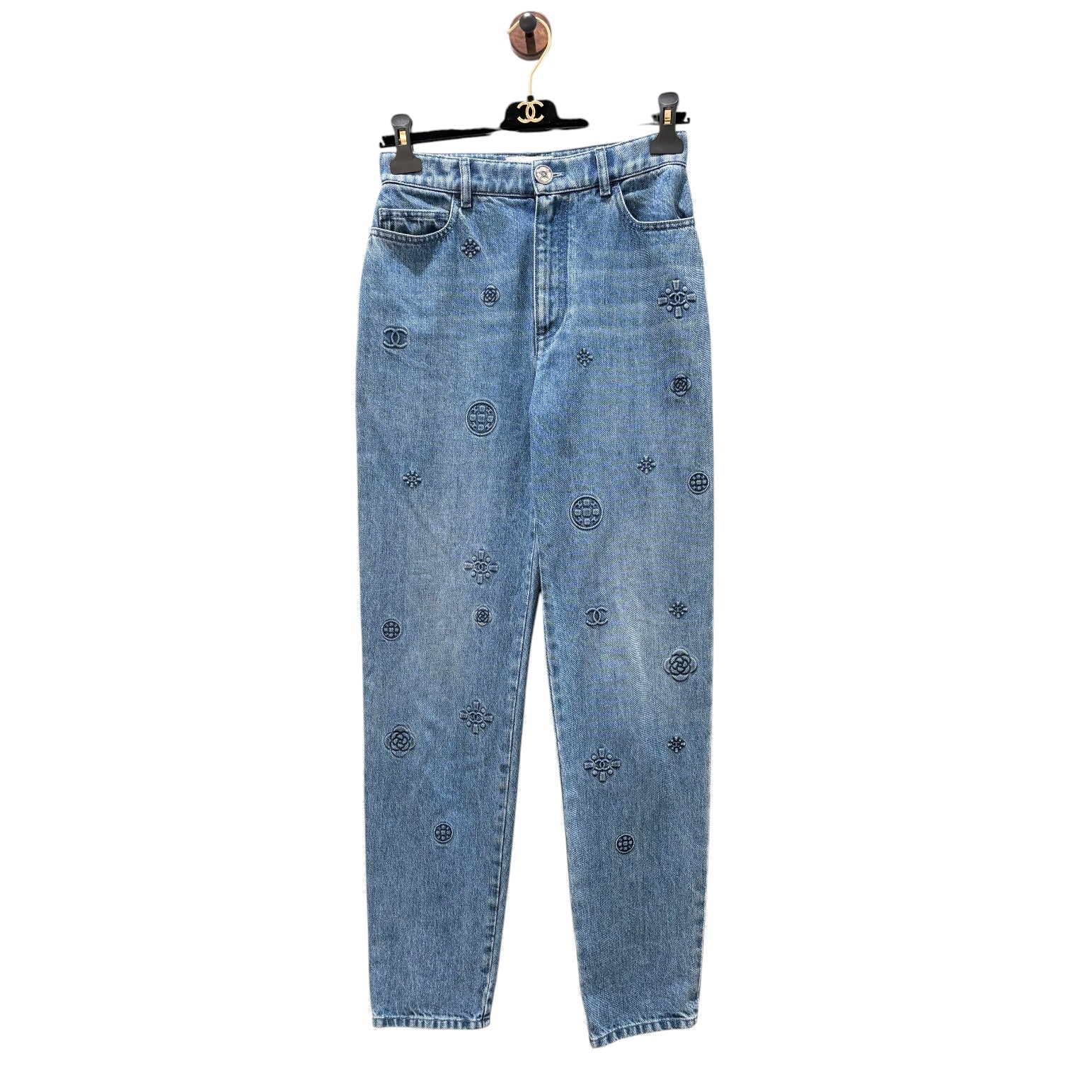 Chanel Camila Printed Jeans Pants - size 40
