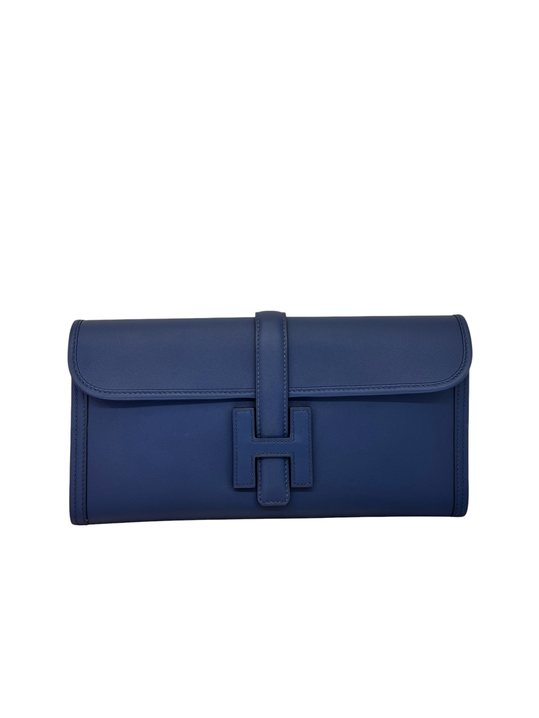 Hermes Jige Elan Blue Sapphire Swift #T SKC8319H