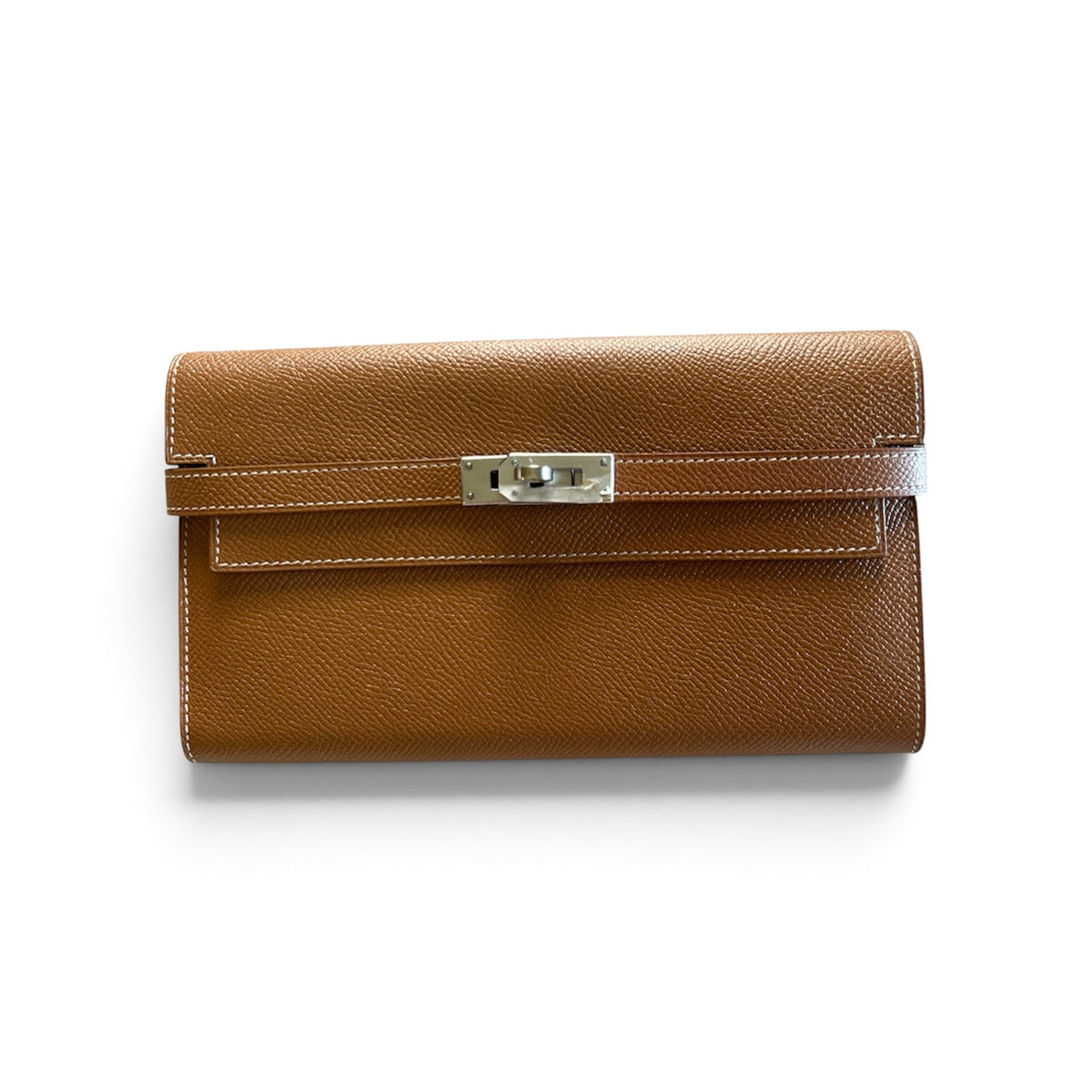 Hermes Gold Kelly Wallet in Epsom with PHW