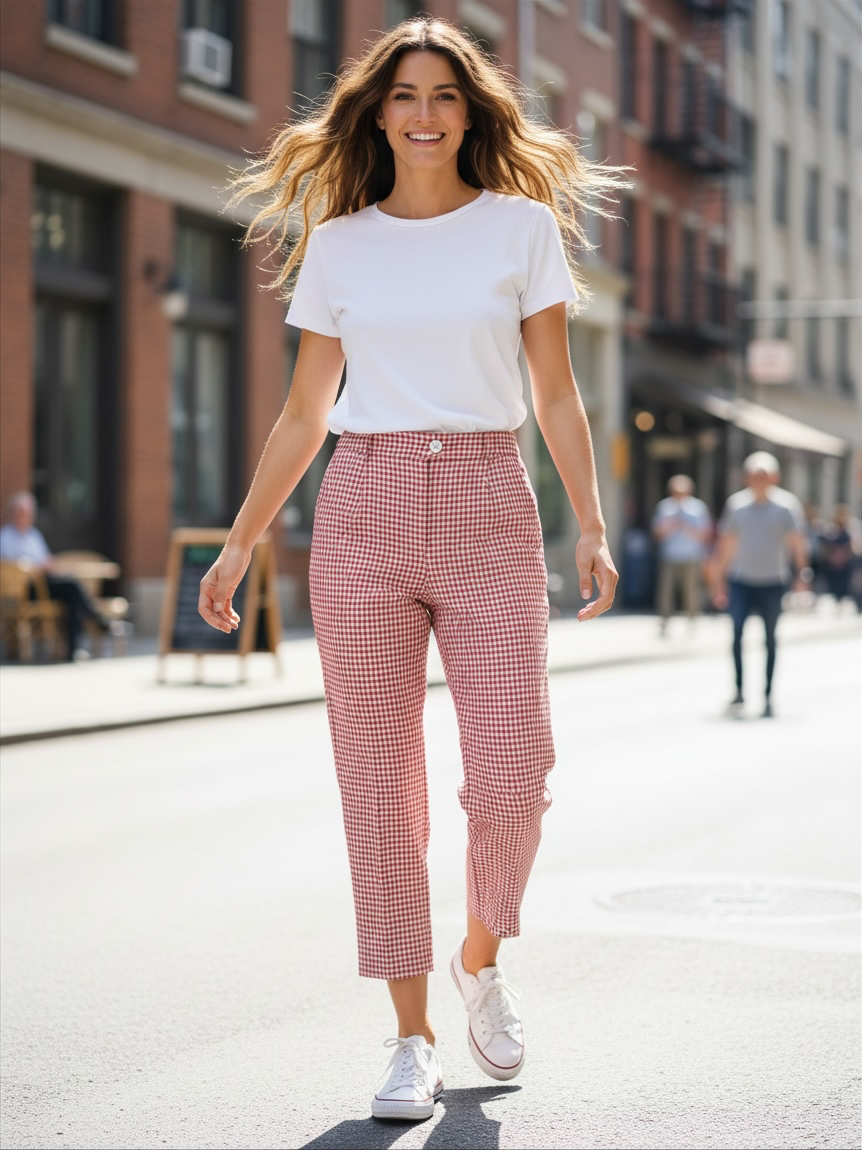 Christian Dior Vichy pattern capri pant DXBS6439